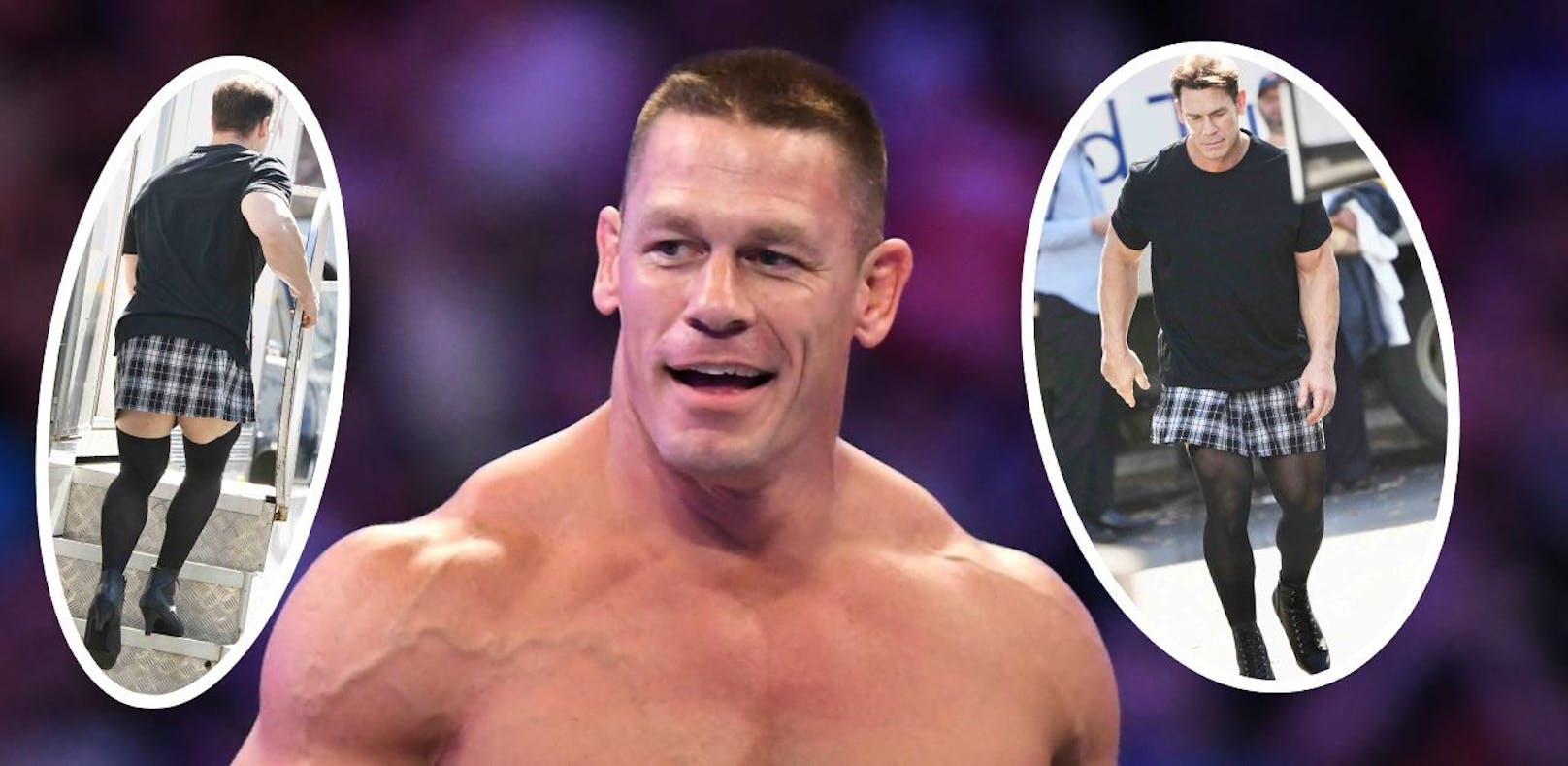 Auch in Rock und High Heels macht John Cena eine gute Figur.