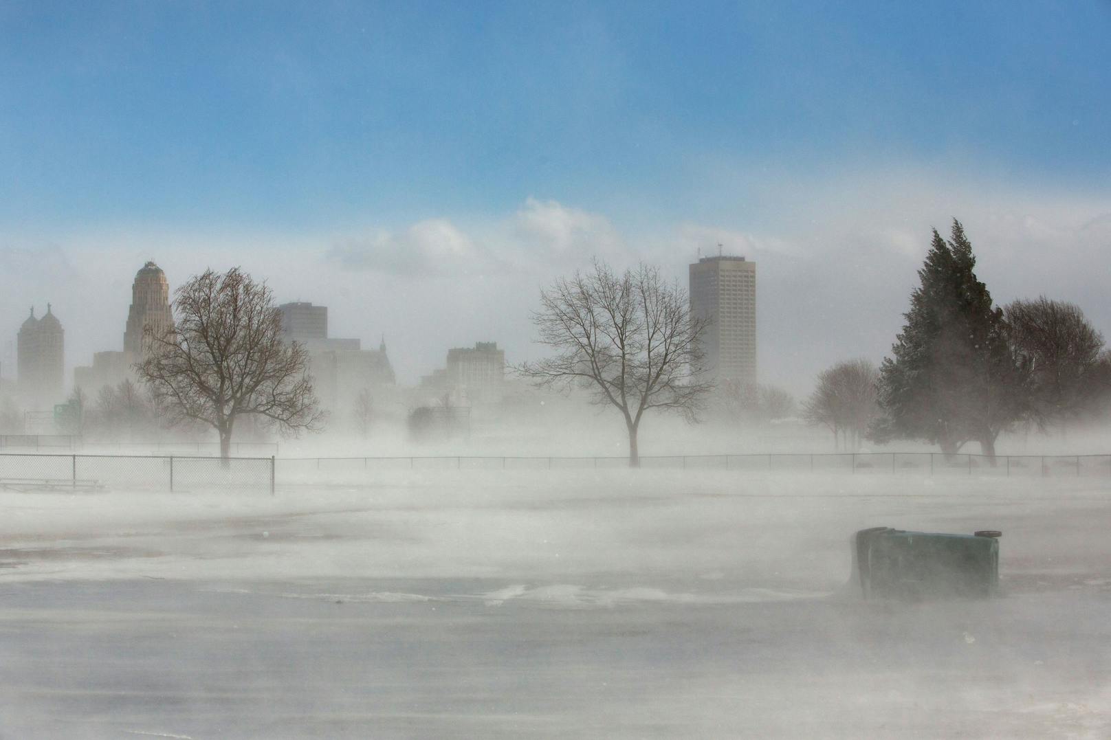 Ähnliche Bilder gab es auch in weiteren Regionen der USA. Hier aus Buffalo, New York.