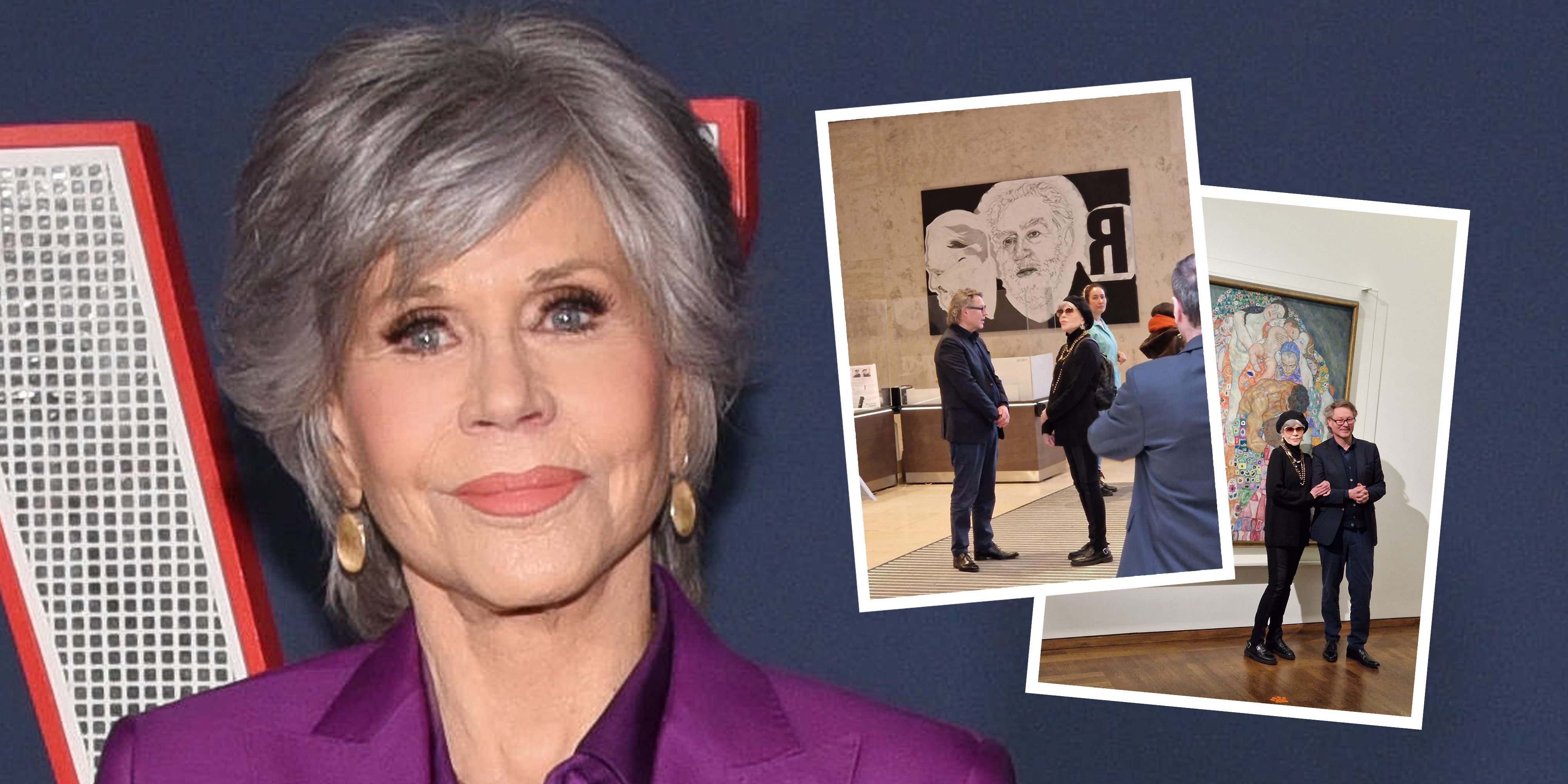 Jane Fonda wurde im "Leopold Museum" gesichtet.