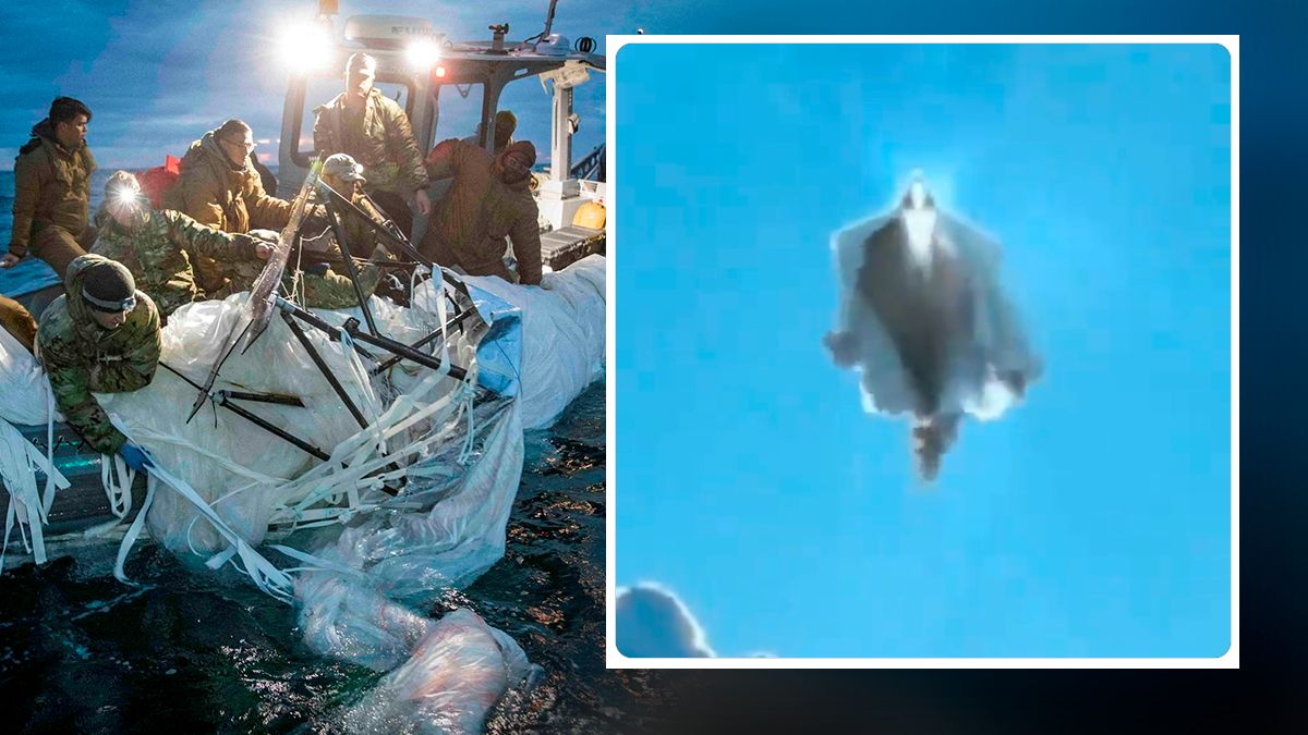 Seit dem Abschuss des mutmaßlich chinesischen Spionageballons (l.) sind weitere UFOs über Amerika aufgetaucht. Das Internet spekuliert bereits über Aliens und Verschwörungen (r.).