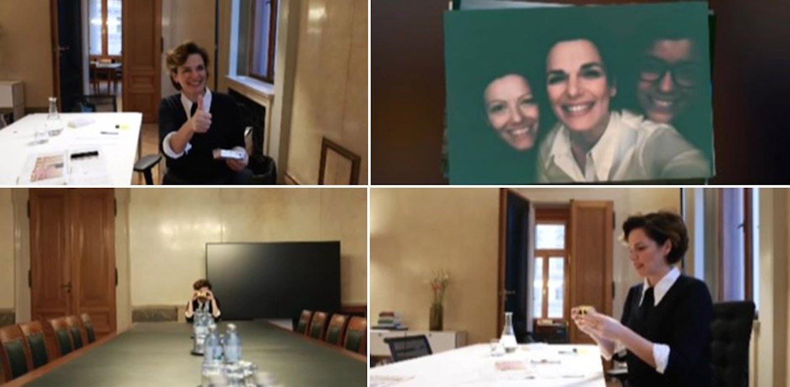 SPÖ-Chefin Pamela Rendi-Wagner teilt mit einer Einwegkamera Eindrücke aus ihrem neuen Büro im Parlament.