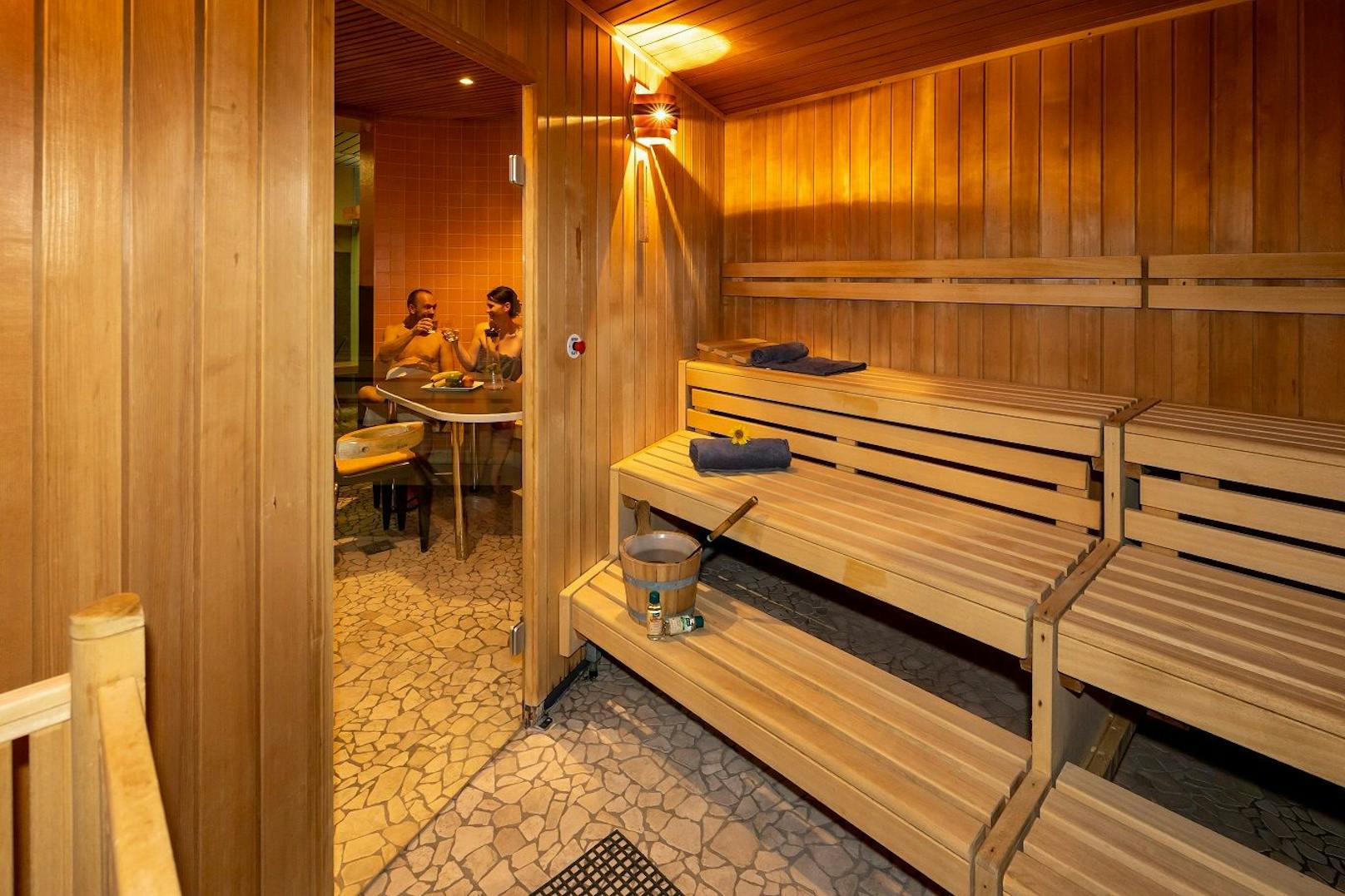 Auch privates Sauna-Vergnügen ist möglich.
