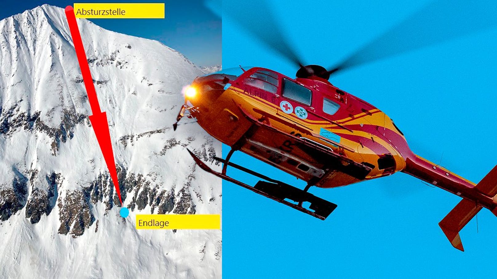Alpinist überlebt 700-m-Sturz und Lawine wie durch Wunder