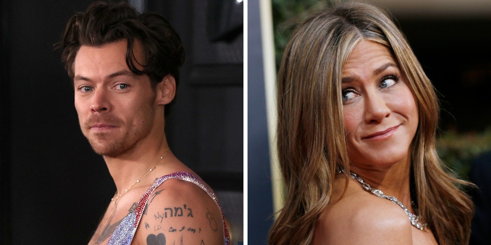 Jennifer Aniston und Harry Styles sollen ein Auge aufeinander geworfen haben.