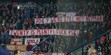 Plakat-Protest der Bayern-Fans gegen Paris-Wucher