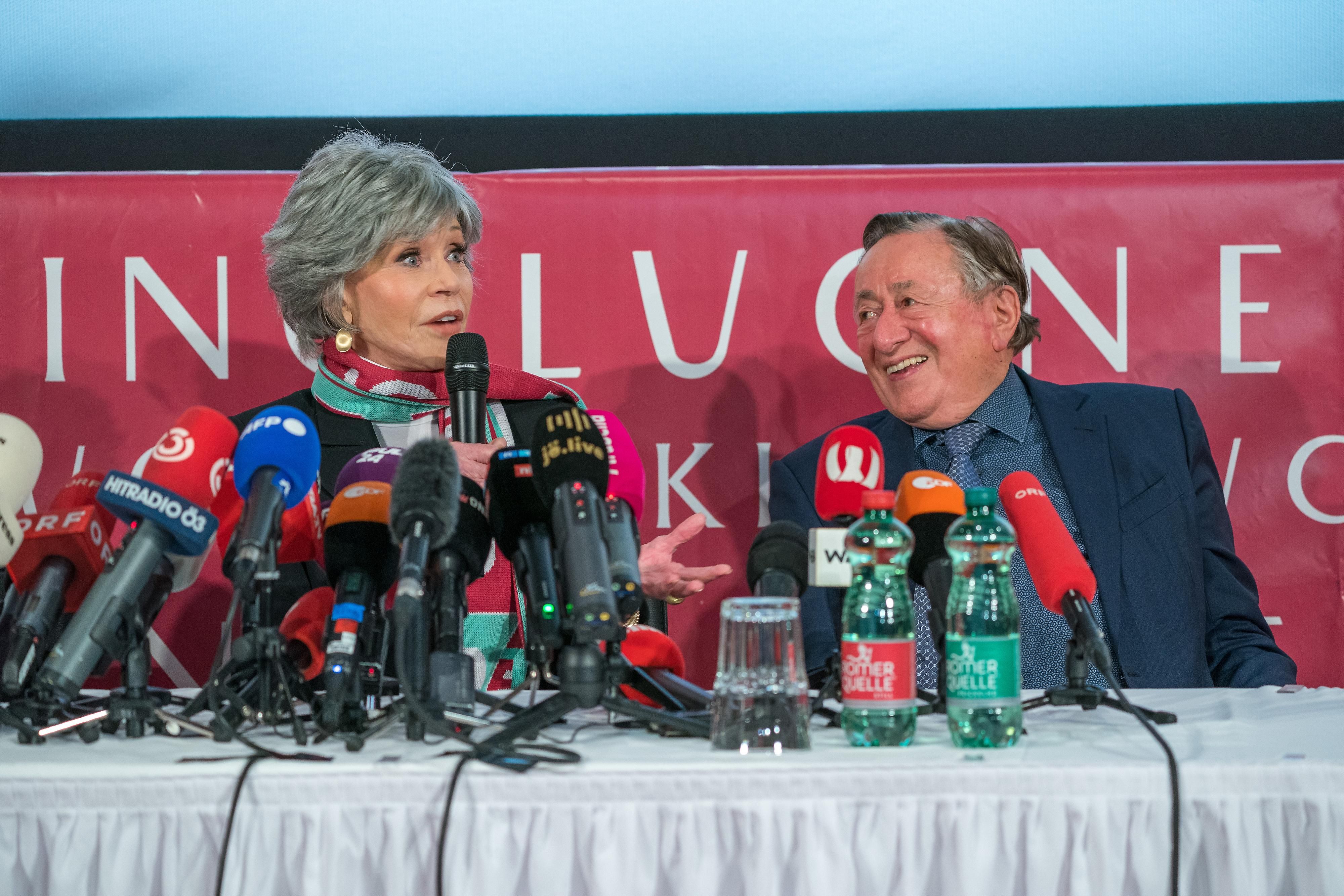 Jane Fonda war am 15.02. 2023 in der Lugner City und gab eine Pressekonferenz. 