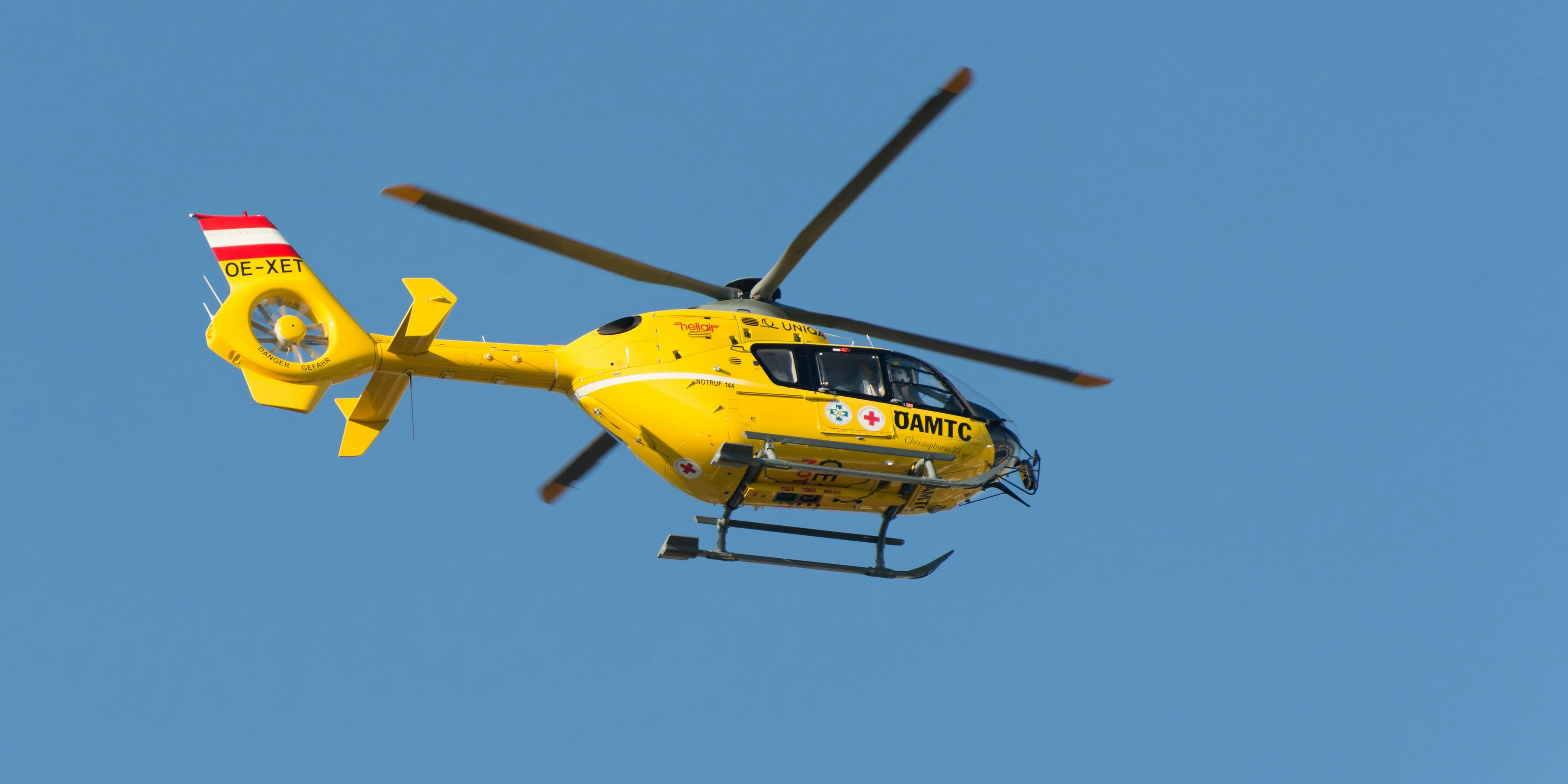 Das Mädchen musste mit dem Rettungshubschrauber transportiert werden. Symbolbild. 