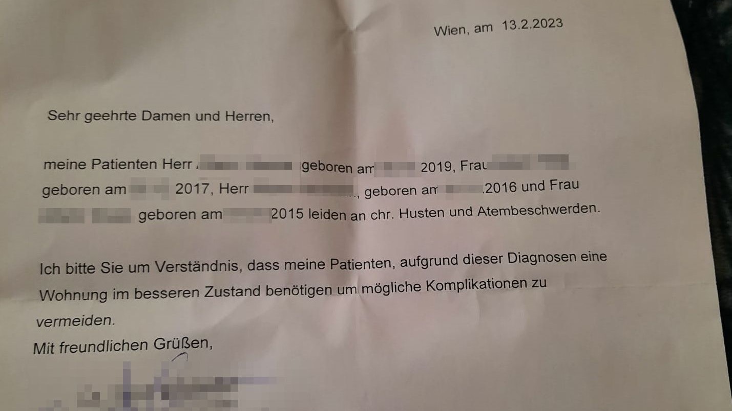 Der Hausarzt der Familie empfahl, zum Wohle der Kinder so schnell wie möglich auszuziehen.