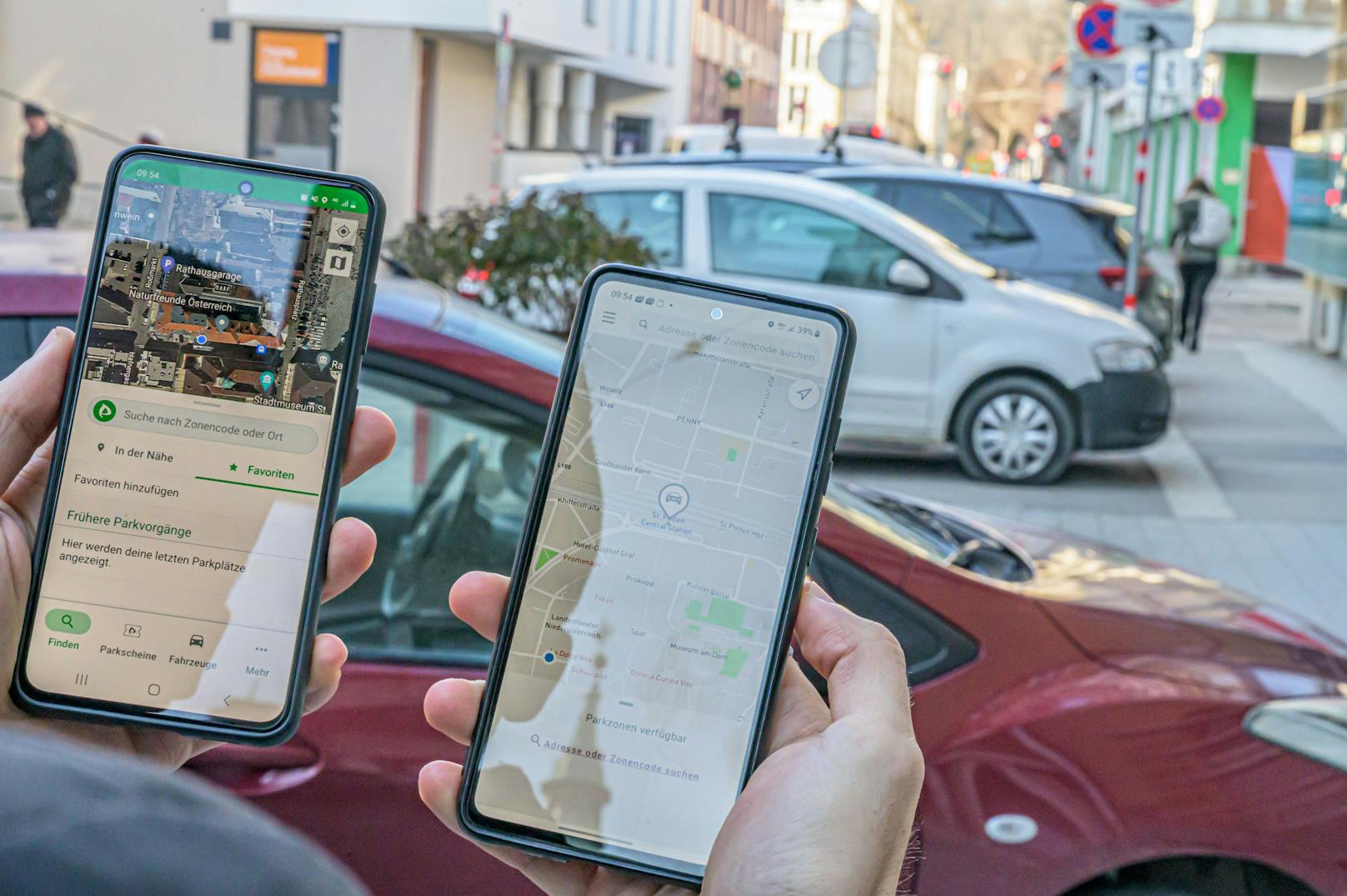 Ab Anfang März starten die beiden digitalen Parkschein-Anbieter Parkster und EasyPark ihren Betreib in St. Pölten. 