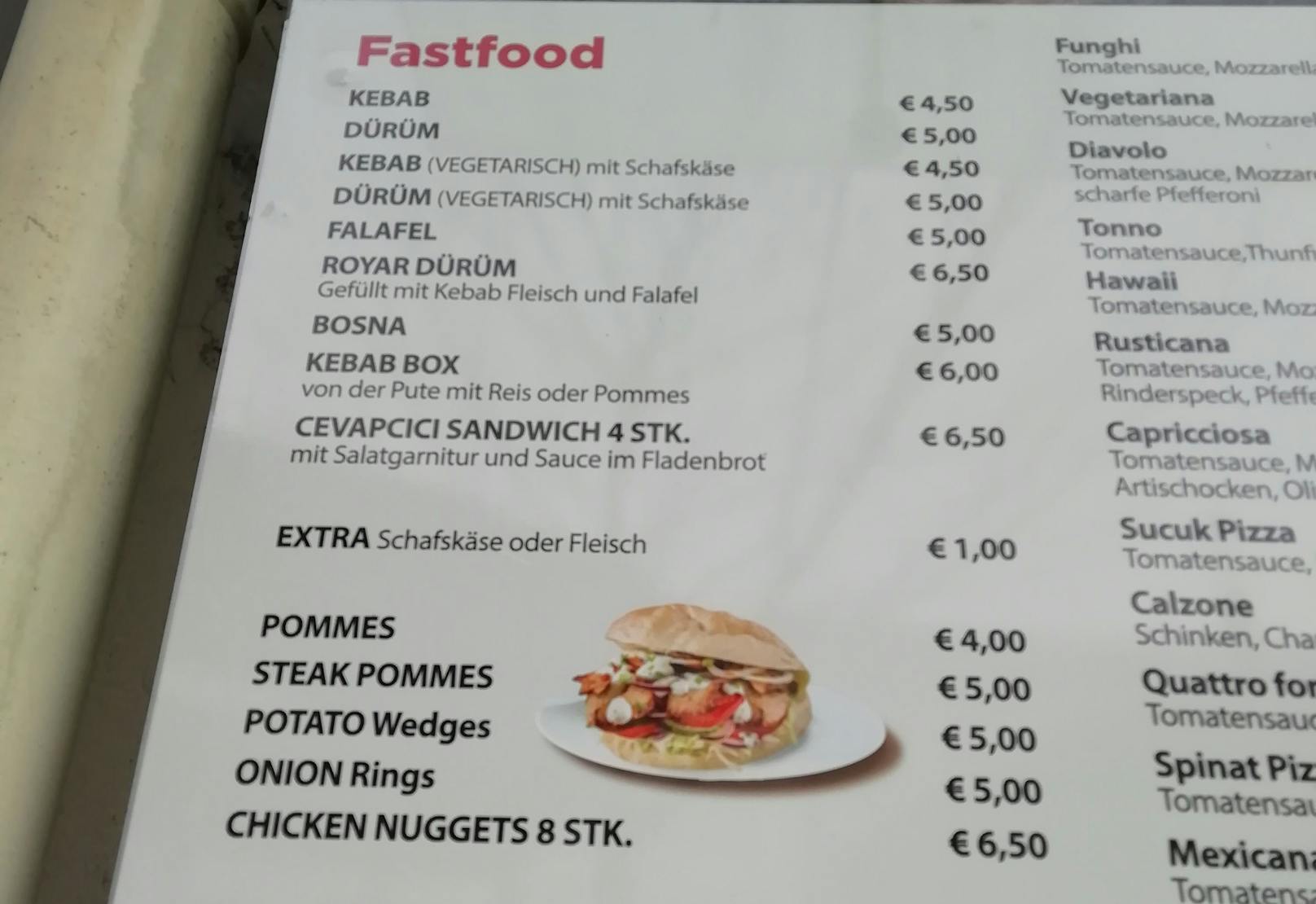 In einem Welser Lokal bekommt man sogar noch um 4,50 Euro ein Kebab.