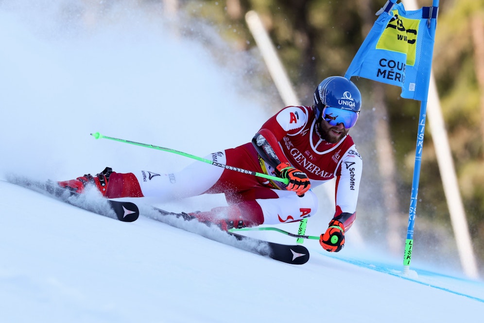 Marco Schwarz im WM-Riesentorlauf von Courchevel. 