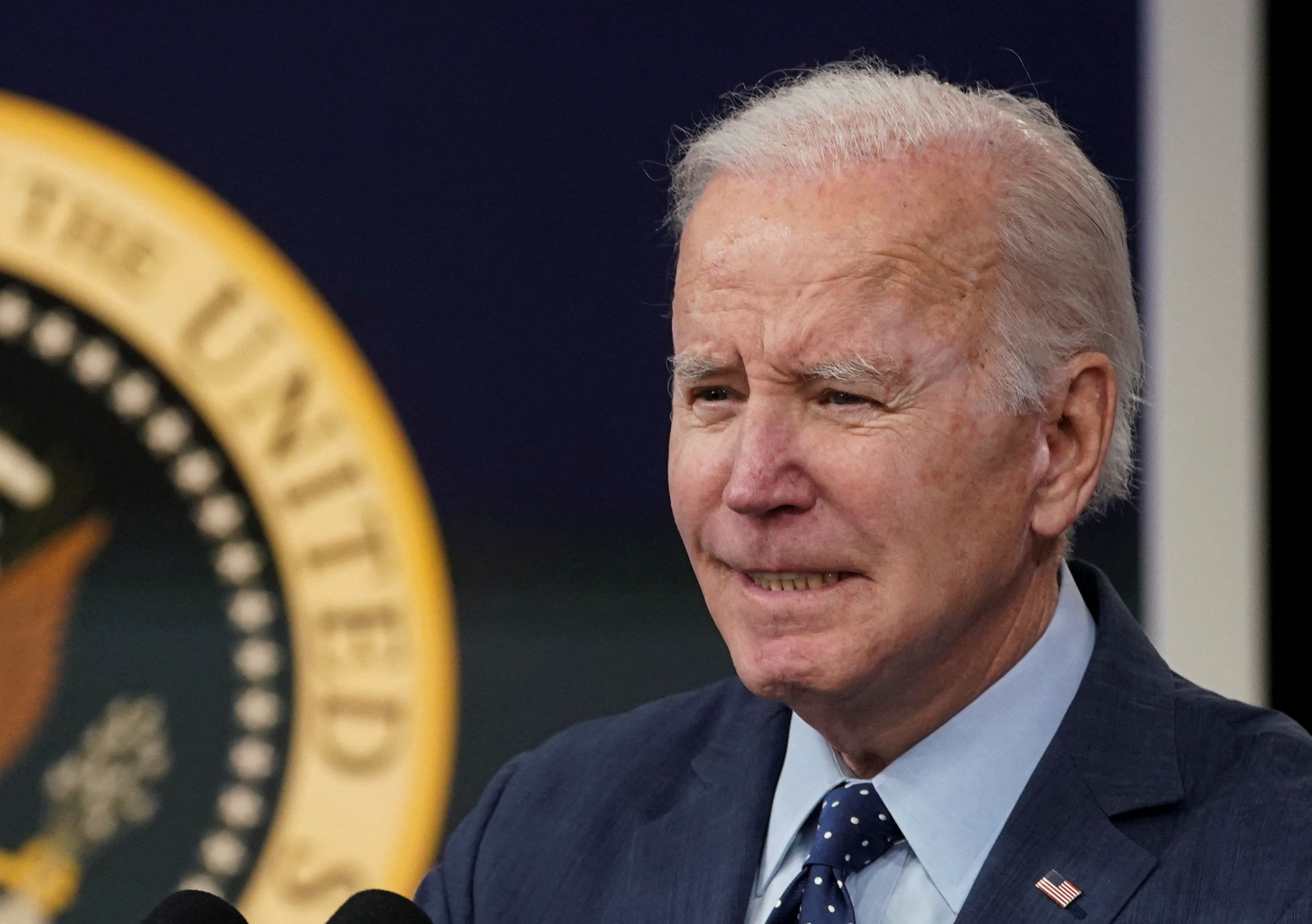 Beim Gesundheitscheck wurden auch Joe Bidens Zähne überprüft – alles im grünen Bereich. 