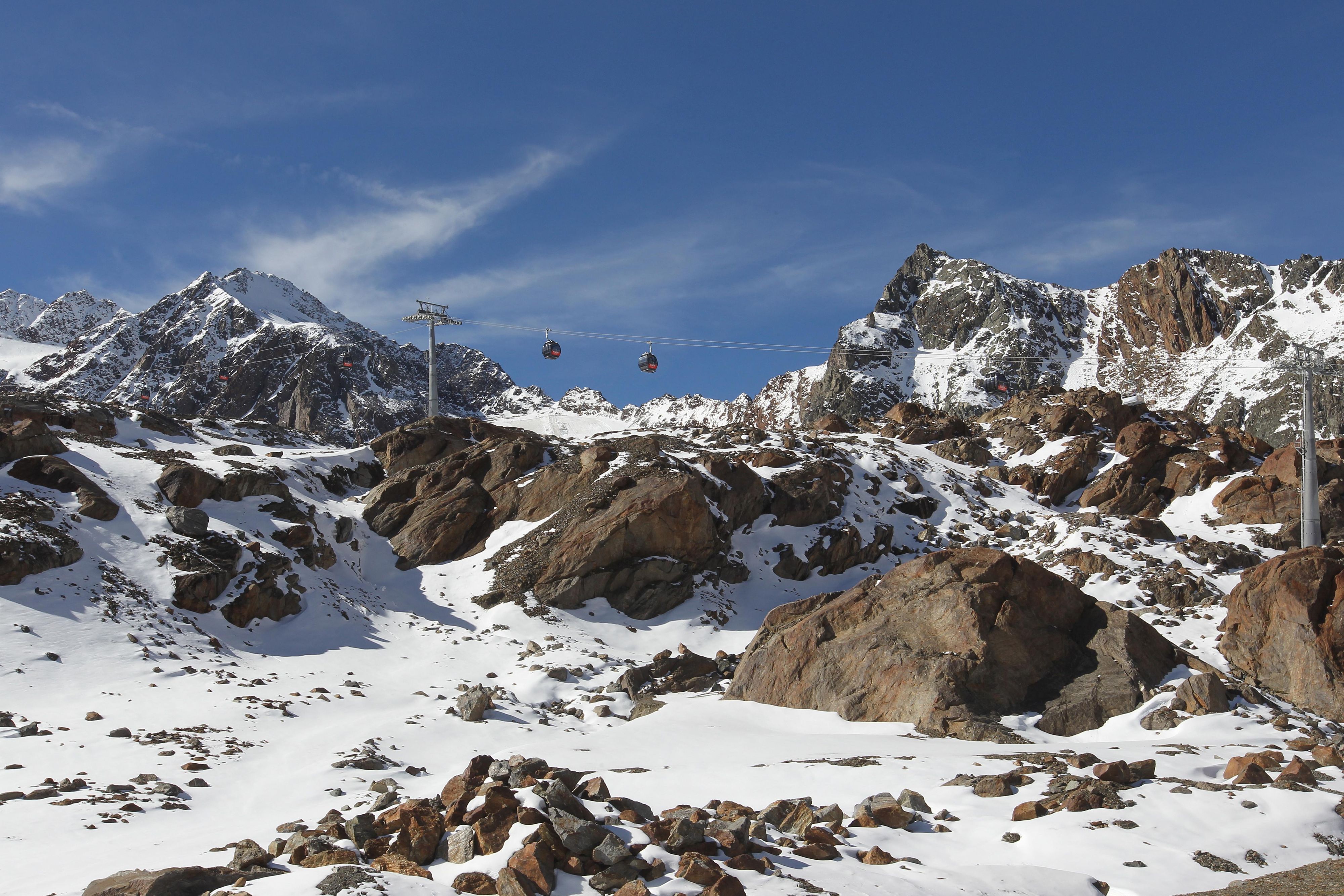 Skigebiet Pitztaler Gletscher in Tirol.