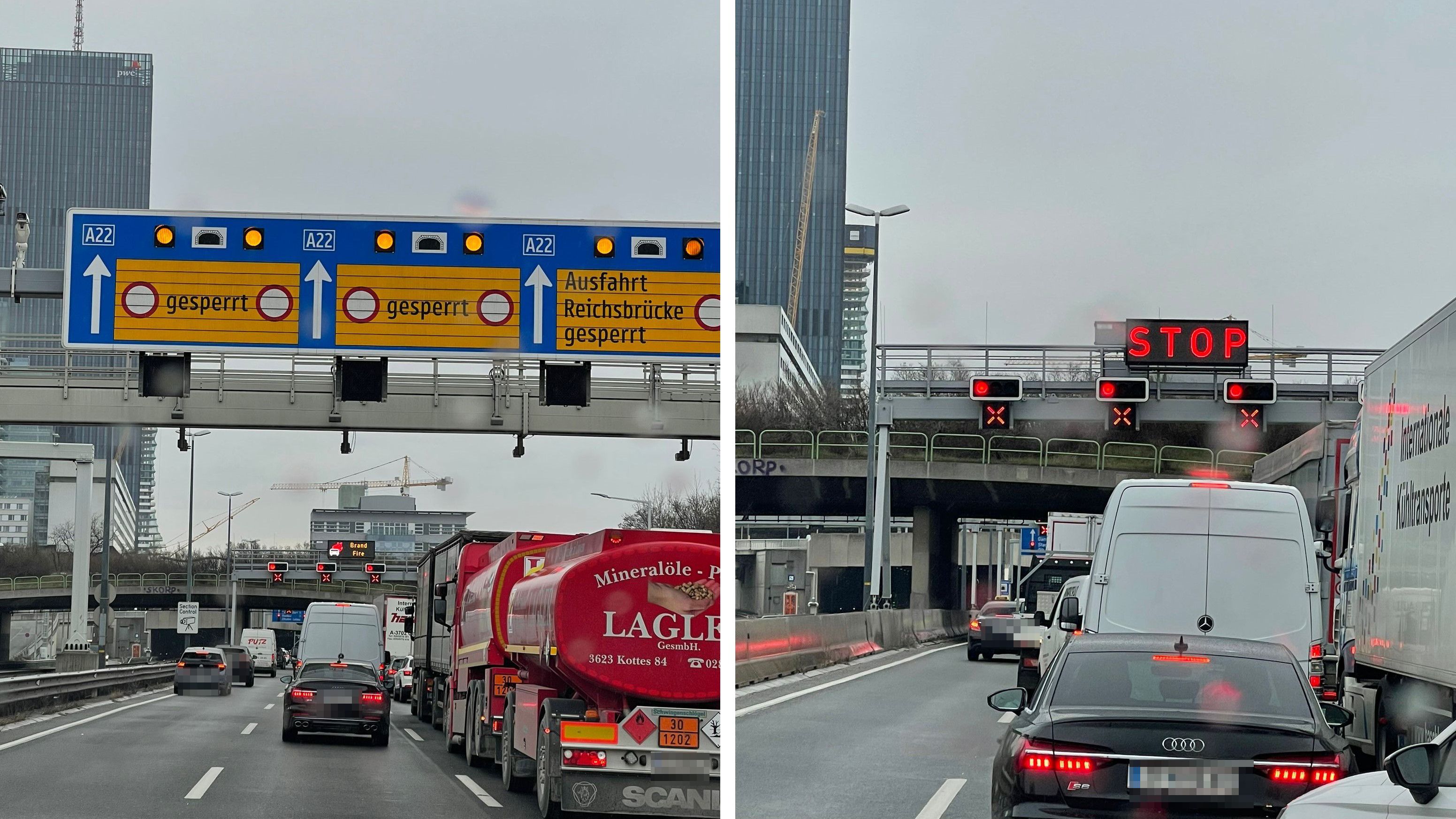 Feuer-Alarm auf Autobahn! Tunnel auf A22 gesperrt
