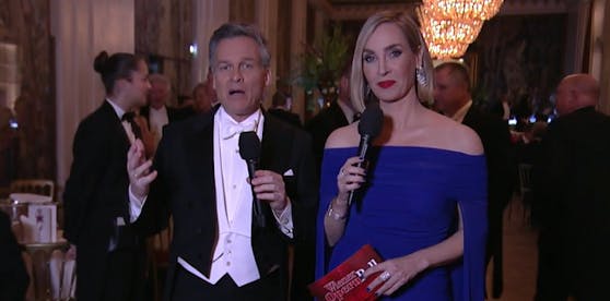 Die beiden "Zeit im Bild"-Stars Nadja Bernhard und Tarek Leitner moderierten den Opernball zum ersten Mal.&nbsp;