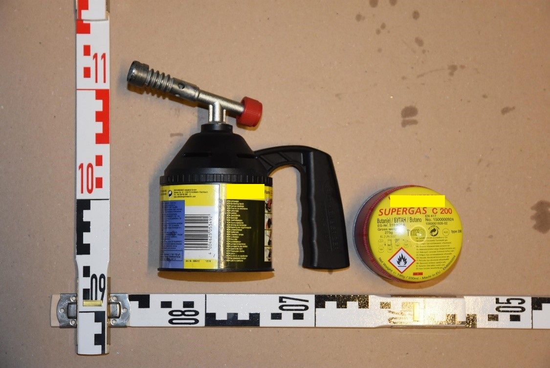 Der Bunsenbrenner wurde sichergestellt.