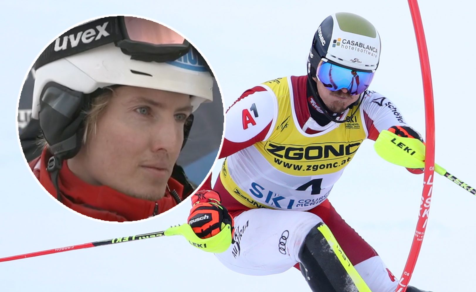 ÖSV-Physio Michael Prötsch (l.) über die Verletzung von Manuel Feller