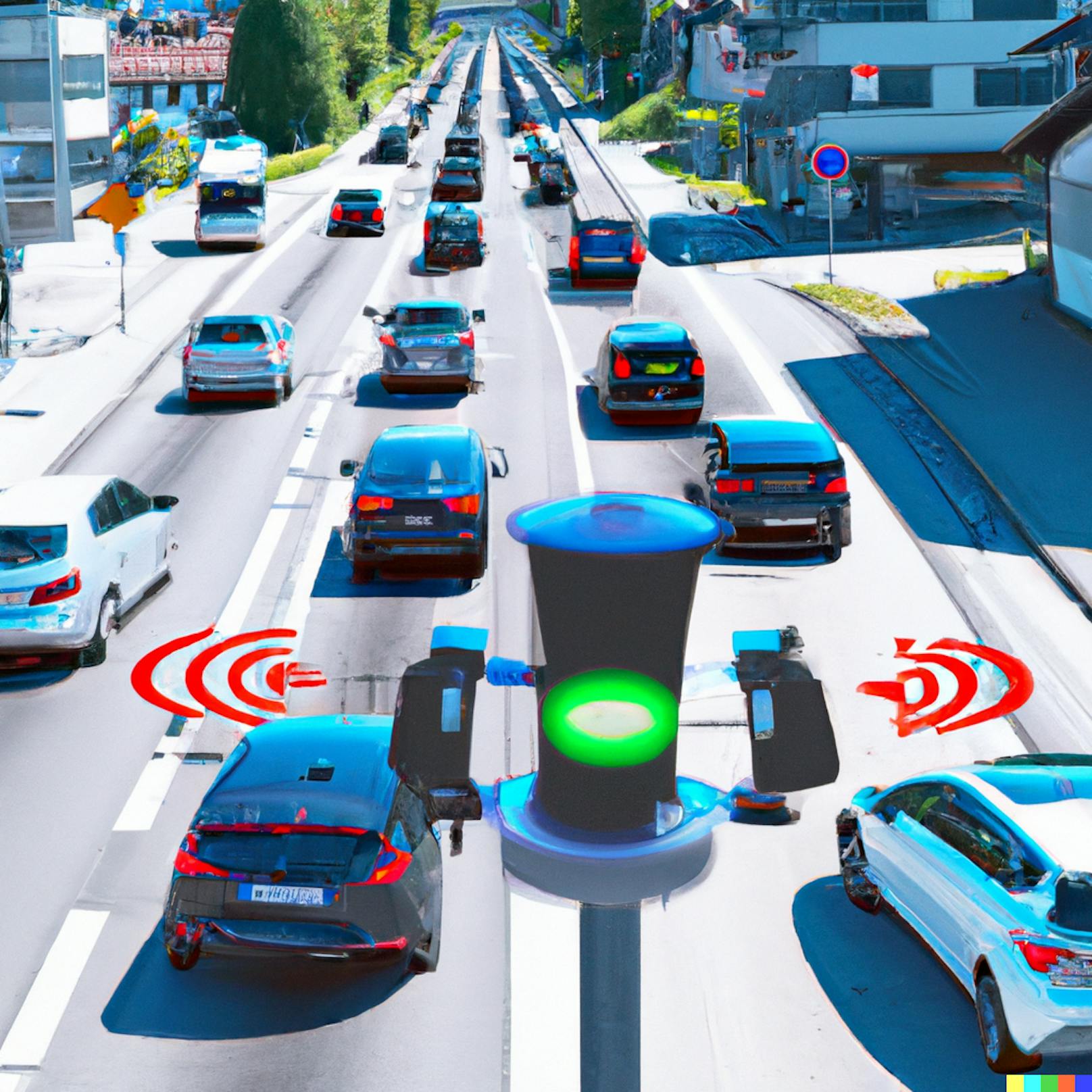 <strong>Verkehr und Logistik</strong>: Sieht so die autonome Zukunft im Verkehr aus? Selbstfahrende Fahrzeuge und Drohnen sind schon jetzt aktiv, aber gewähren noch nicht die Sicherheit, die man sich wünscht. KI-Bordsysteme können Fahrer und Piloten aber in Zukunft unterstützen.