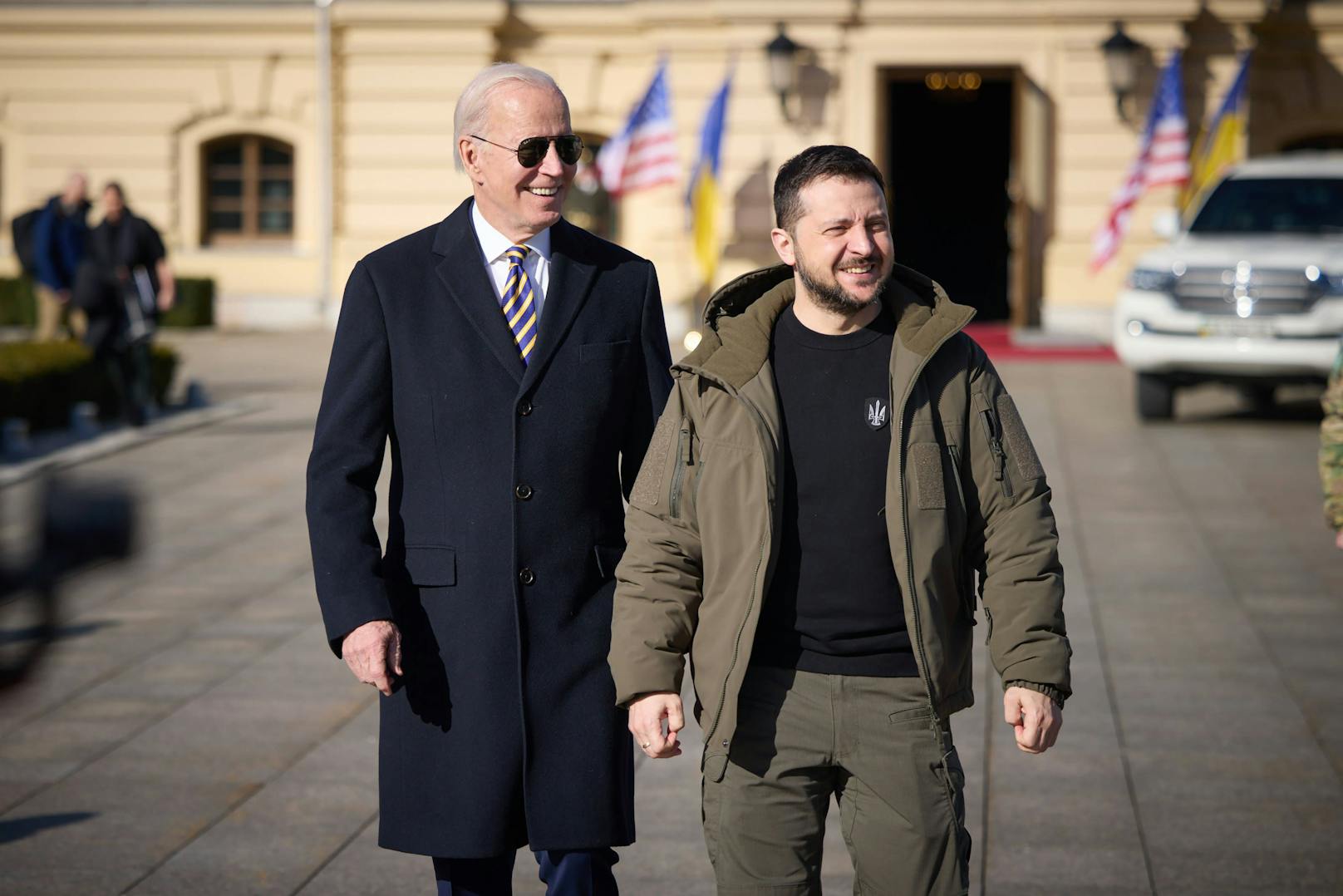 Als US-Präsident war Joe Biden noch nie in Kiew, nur als Vizepräsident. Umso größere Symbolkraft hat sein Besuch zum ersten Jahrestag des Kriegs. 