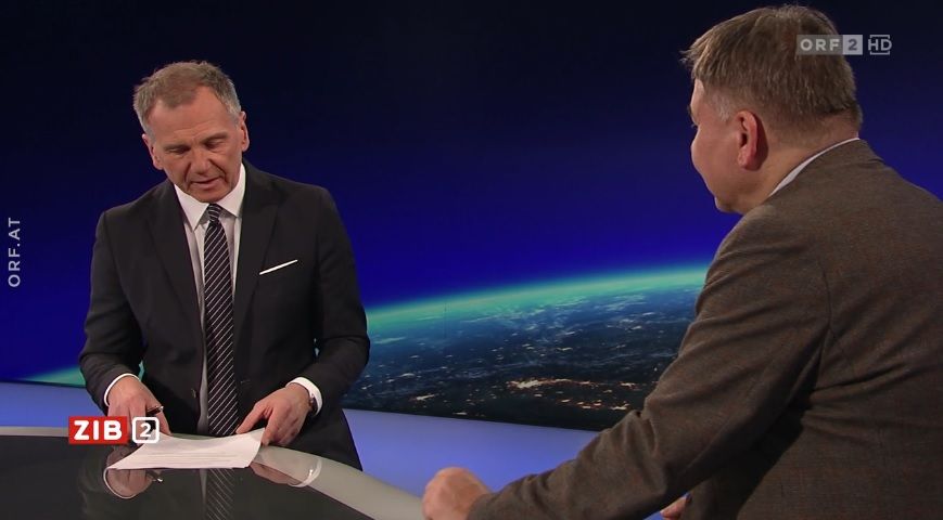 Der bulgarische Politikwissenschafter Ivan Krastev war am Montagabend (20.02.2023) Studiogast in der ORF-"ZIB2".