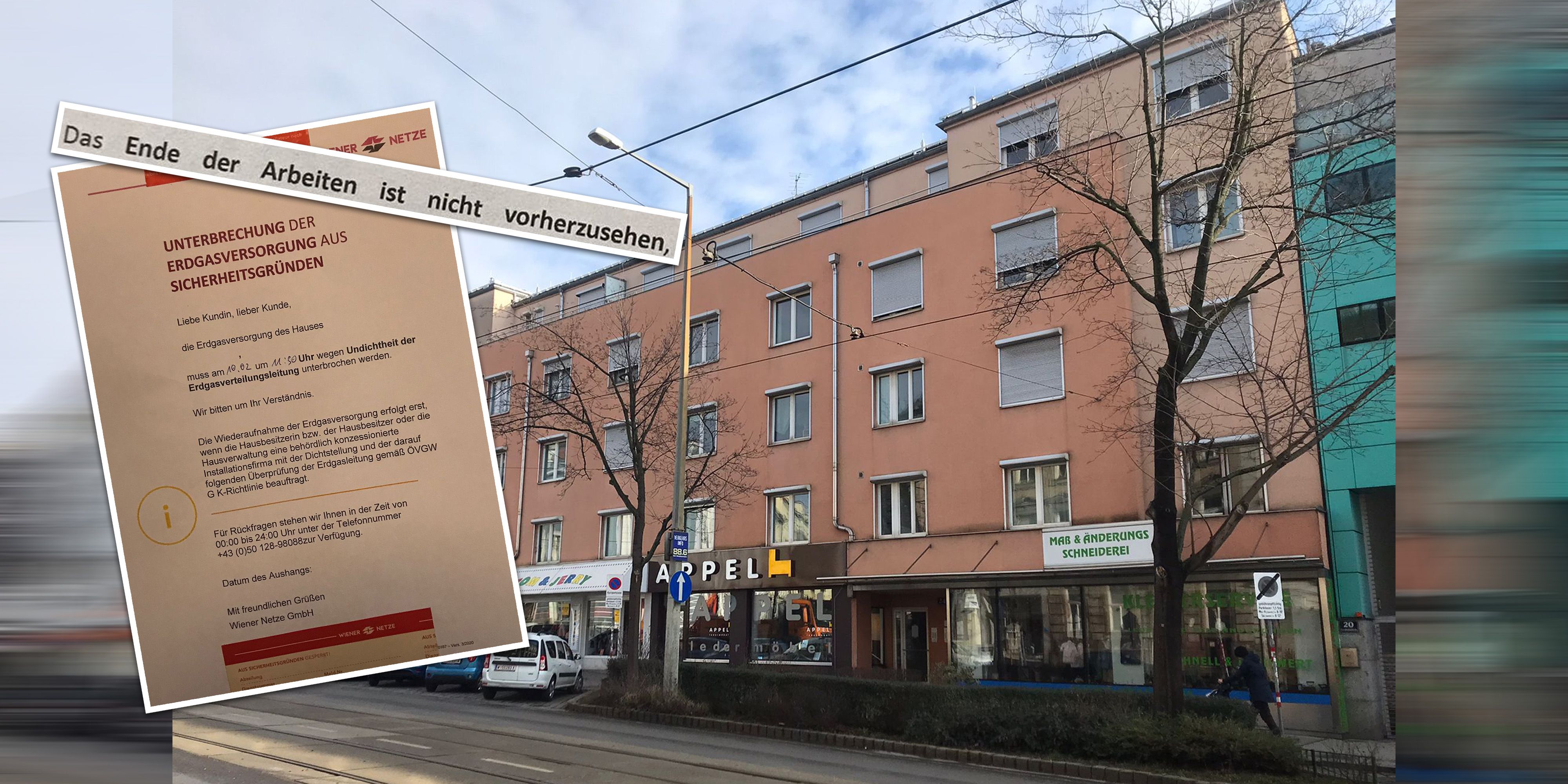 Kaltes Wasser, keine Heizung: In Wien Währing müssen Mieter frieren.