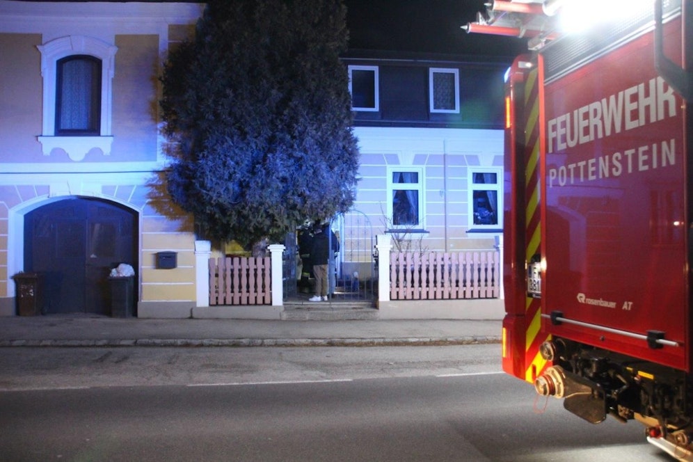 Das Wohnhaus in Pottenstein wurde evakuiert.