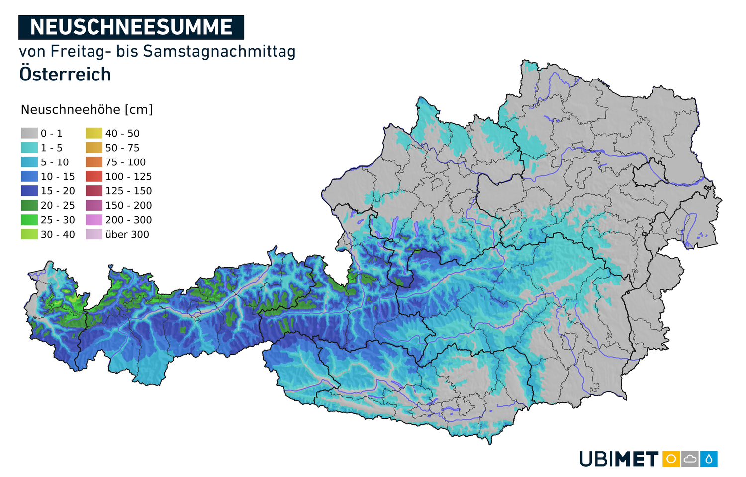 Neuschneeprognose für Freitag und Samstag (24./ 25. Februar 2023)