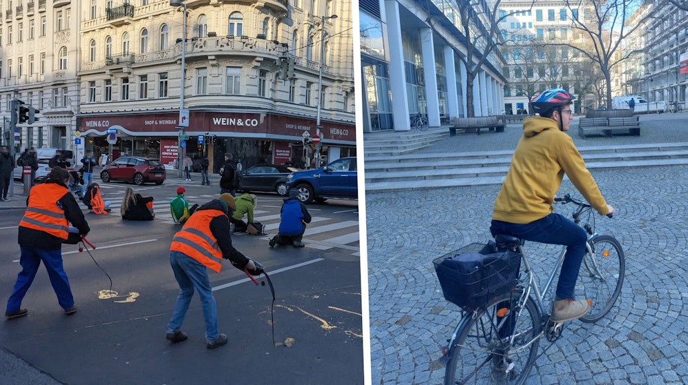 Am Dienstag schütteten Klima-Aktivisten Öl auf die Straße, ein Leser berichtet von der 
