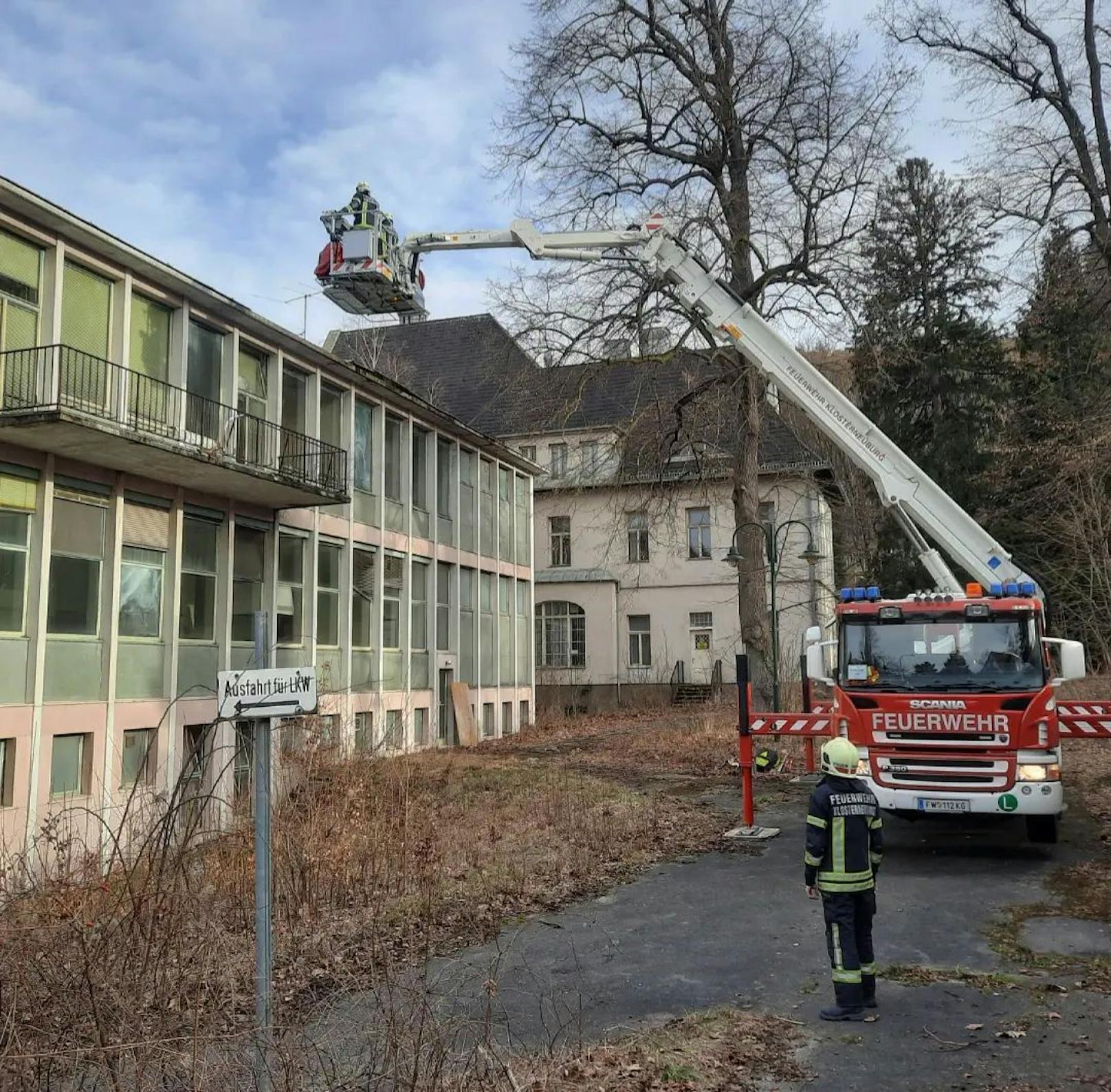 Die Feuerwehr kümmerte sich um das Problem.