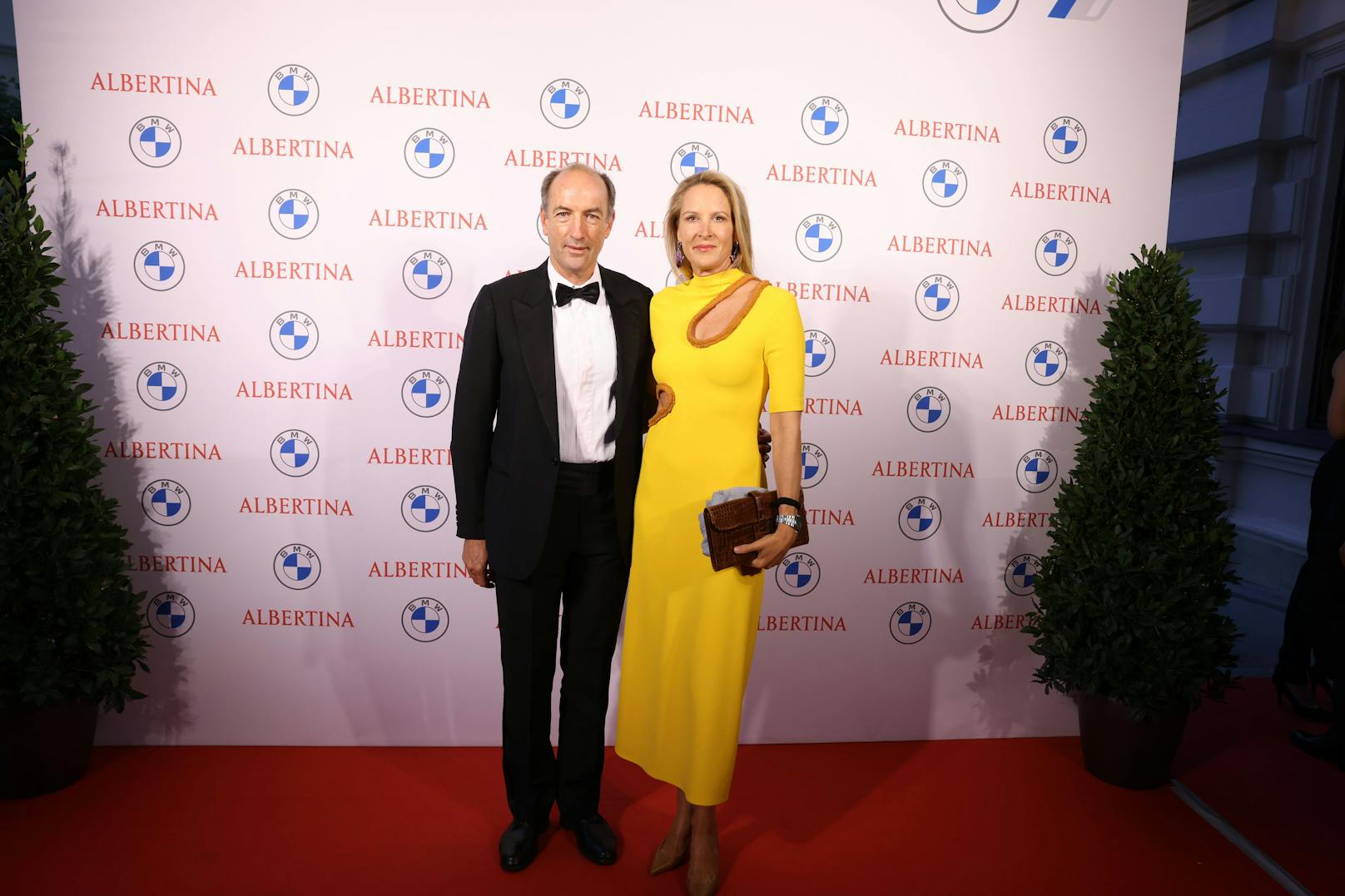 Eva Dichand mit Ehemann Christoph Dichand bei einem Albertina-Event.