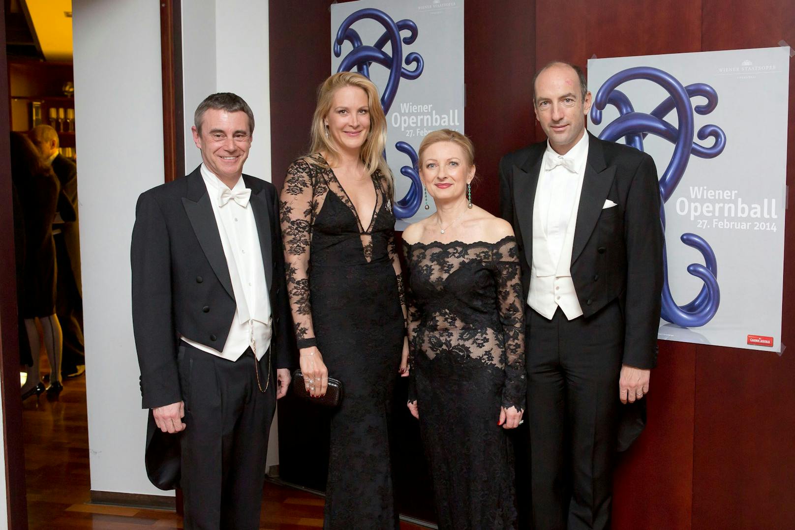 Eva Dichand mit Ehemann Christoph Dichand beim Empfang der Raiffeisen Privatbank vor dem Opernball 2014.