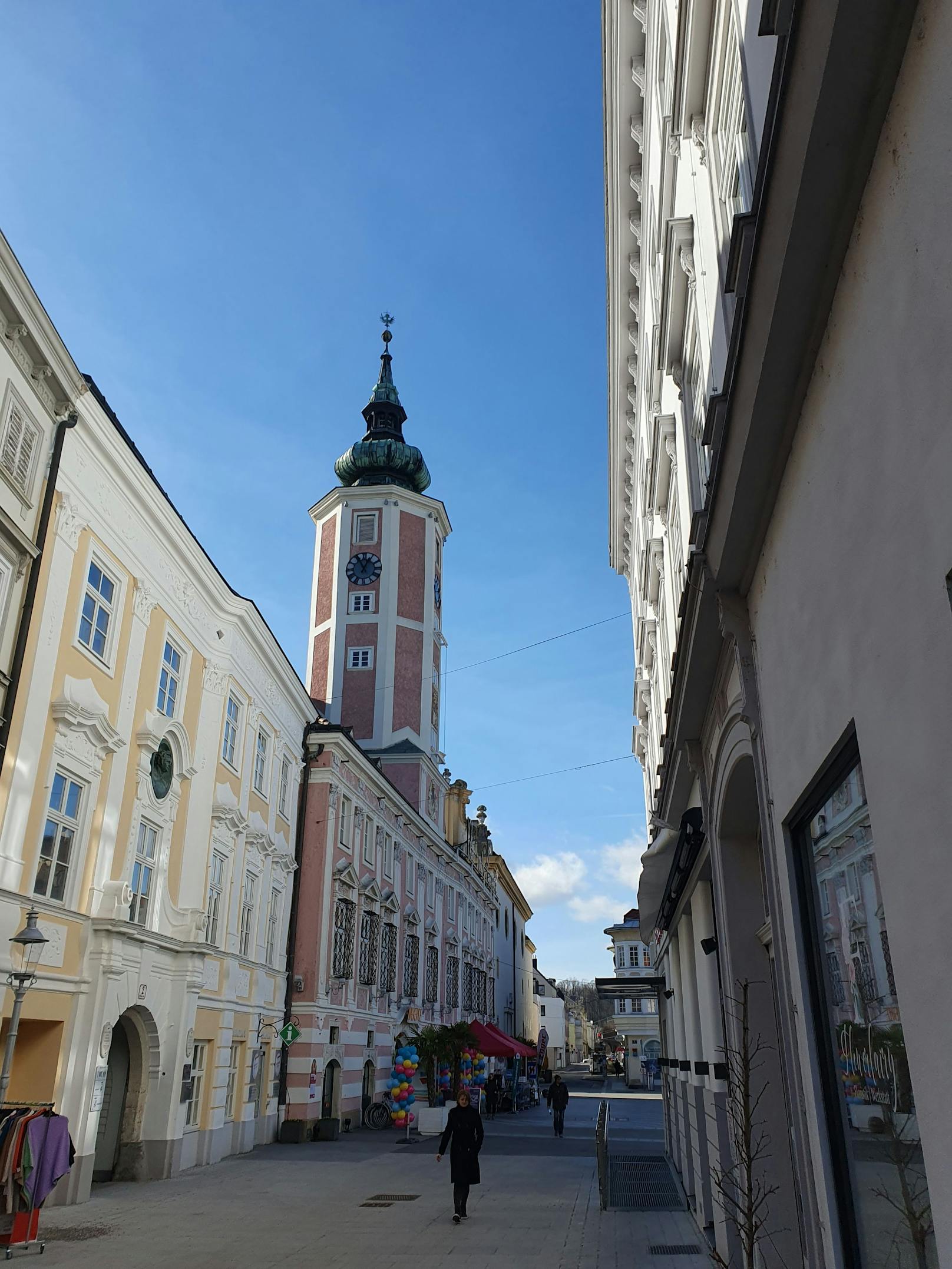 Blick auf das Rathaus in St. Pölten
