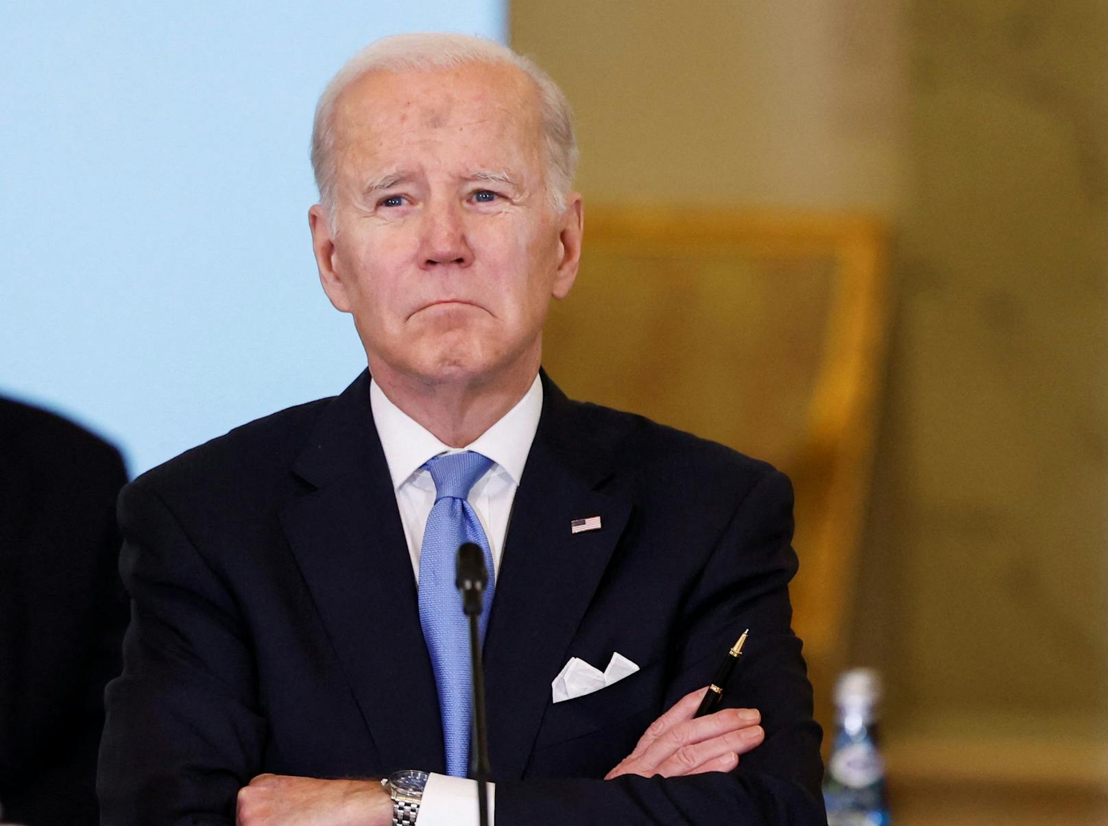 US-Präsident Joe Biden beim NATO-Bukarest 9-Gipfel in Warschau am Mittwoch. 