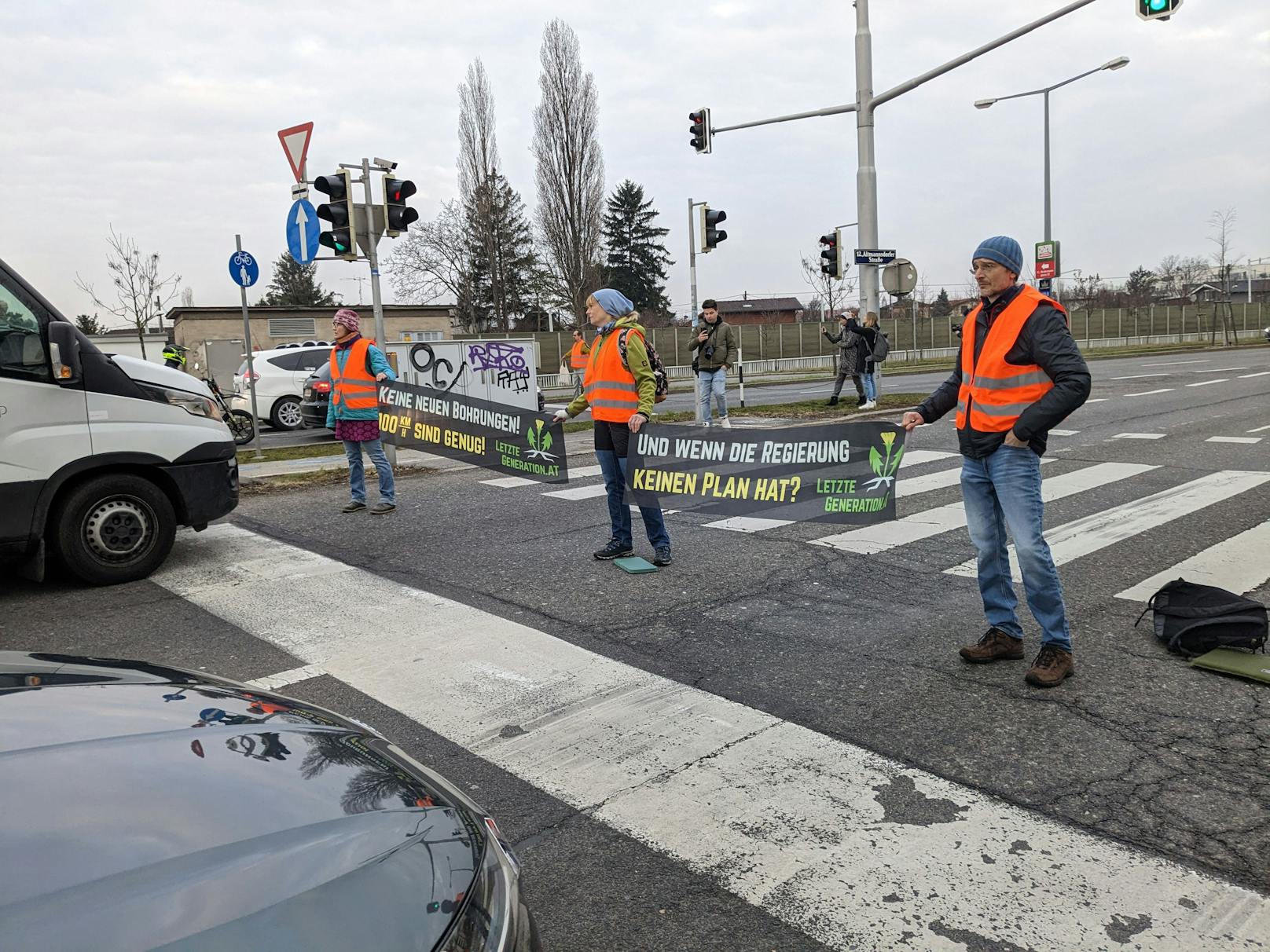 Auch am 23. Februar kam es zu neuen Straßenblockaden durch die Letzte Generation in Wien.