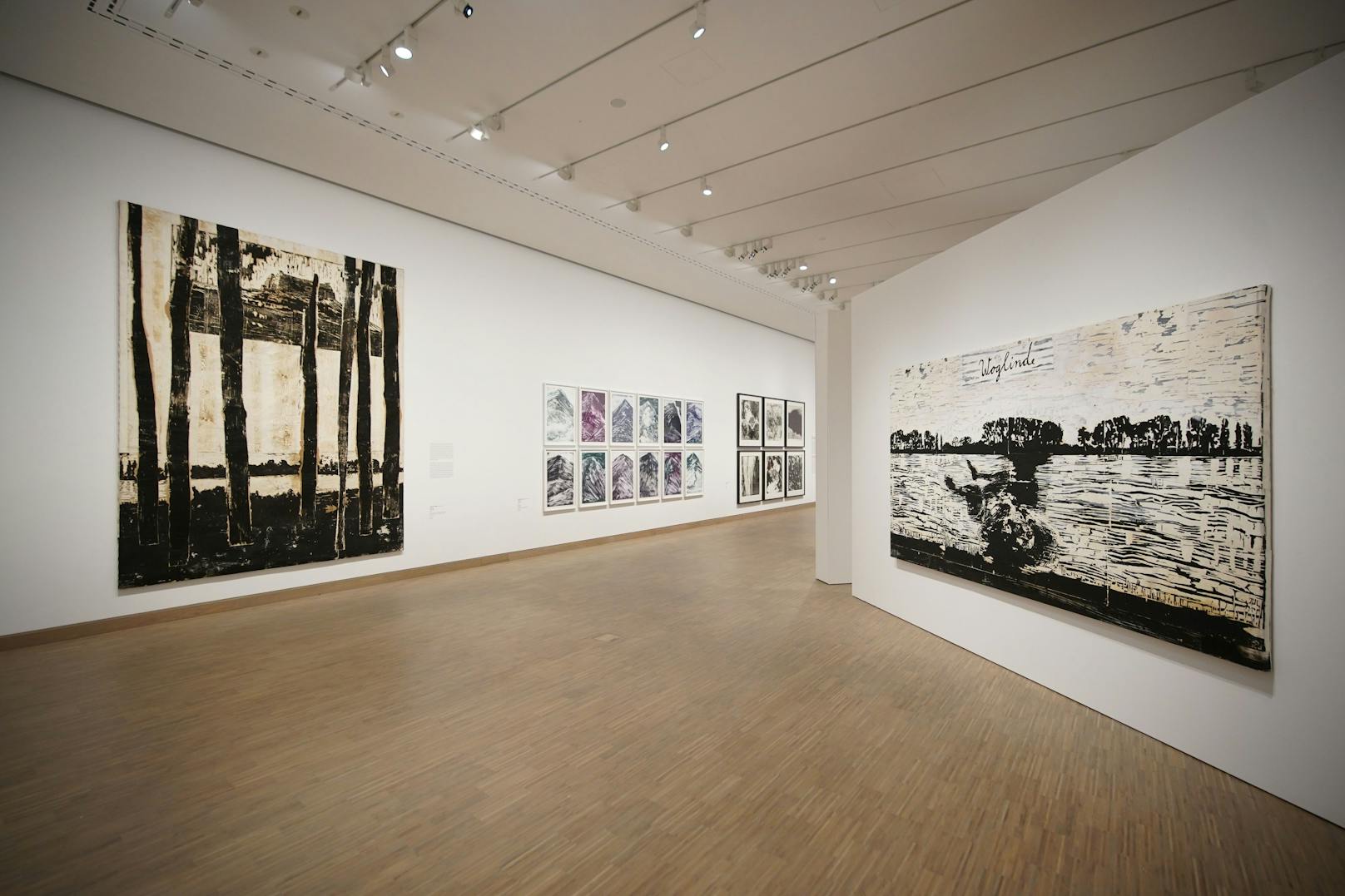An der rechten Wand hängt Anselm Kiefer: Woglinde, 1982-2013