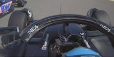 Kabelsalat im Mercedes-Cockpit bei Formel-1-Tests