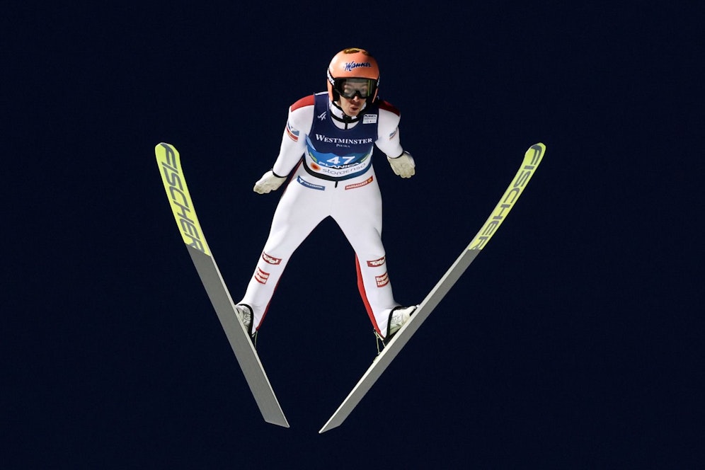 Stefan Kraft im Normalschanzen-Einzelbewerb bei der WM in Planica. 