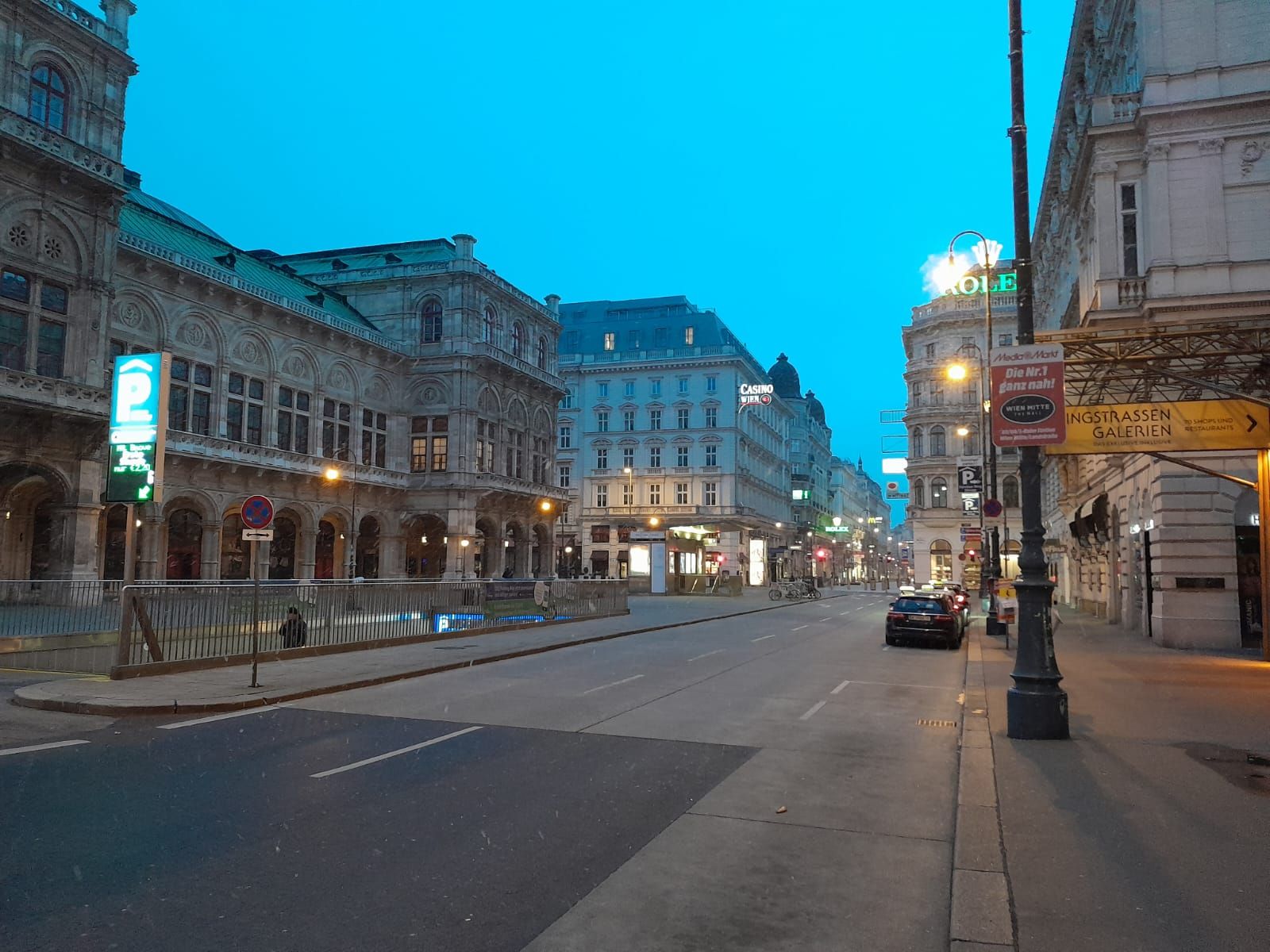 So präsentierte sich das Wetter in der Wiener City am Sonntagmorgen.