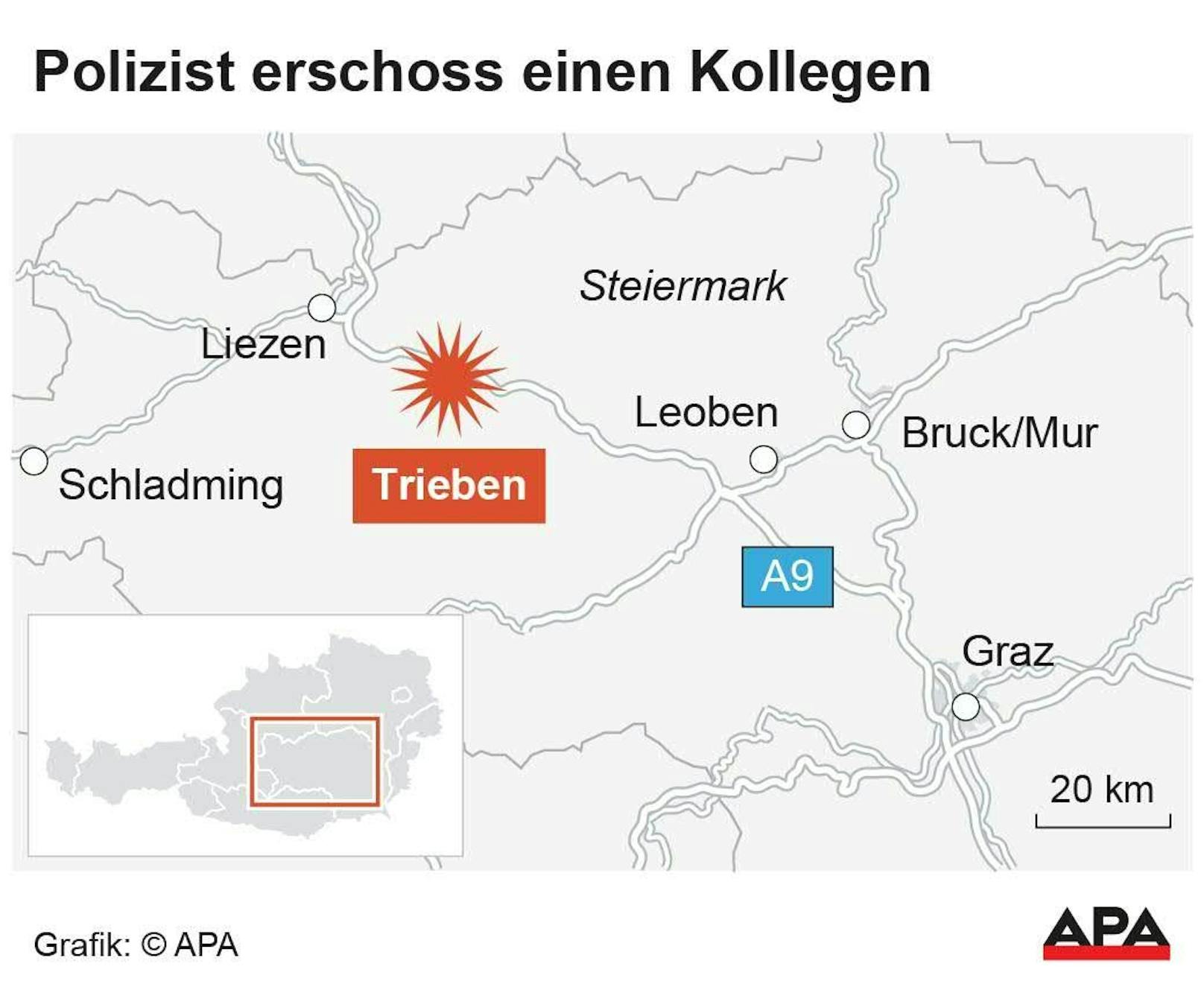Der Vorfall ereignete sich in Trieben im Bezirk Liezen.