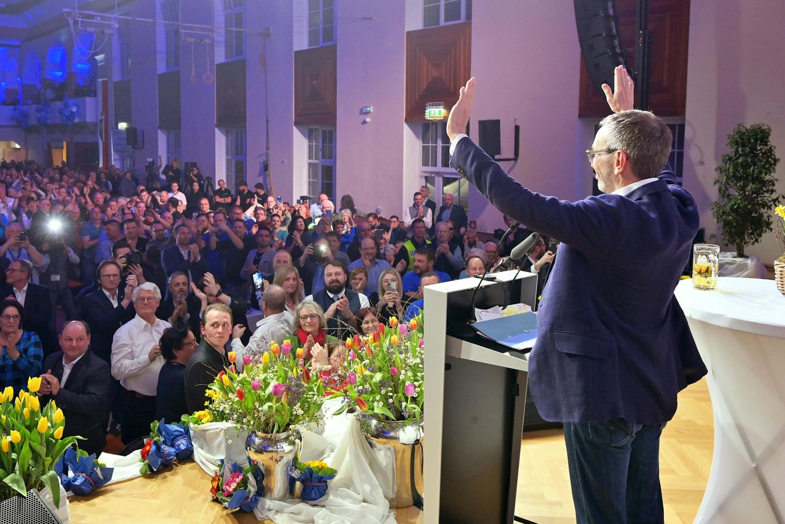 Herbert Kickl beim politischen Aschermittwoch der FPÖ in Ried.