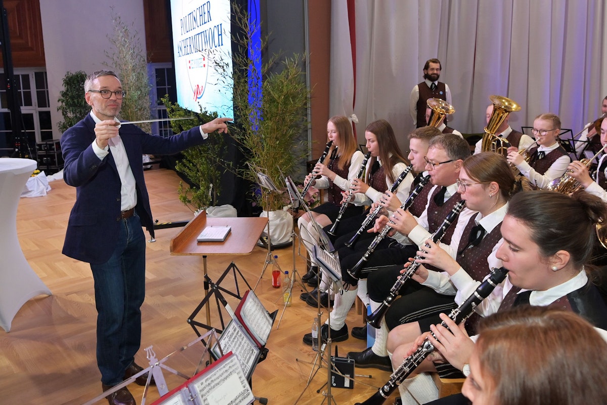 Herbert Kickl beim politischen Aschermittwoch der FPÖ in Ried.