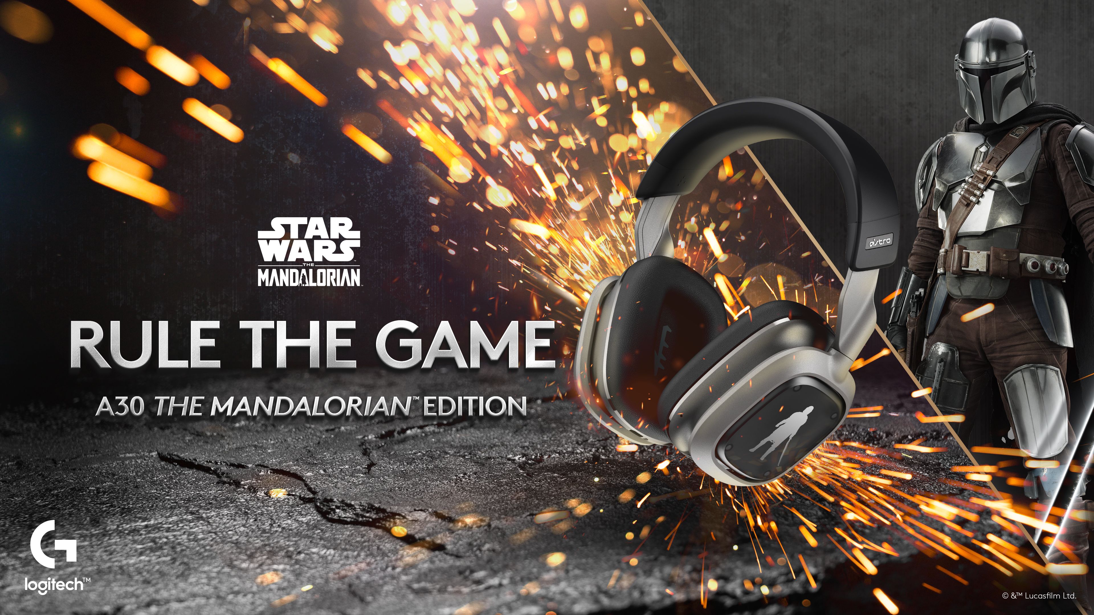 "Star Wars" trifft Logitech G – mit der Mandalorian Edition des Logitech G A30 die Galaxie erobern.