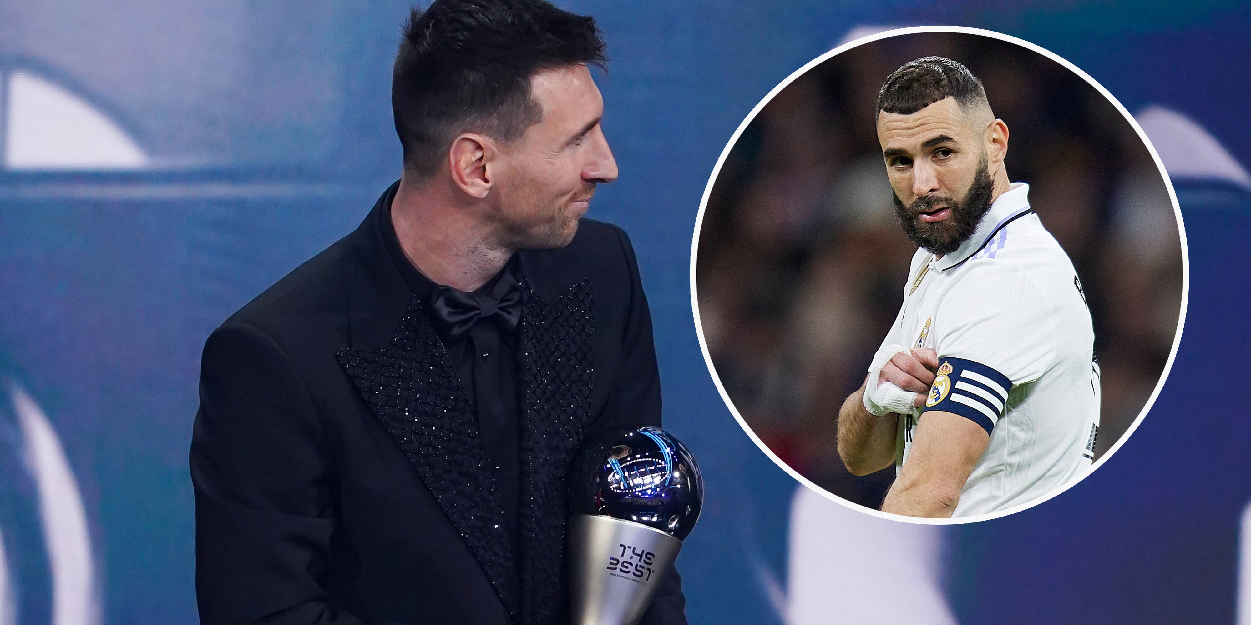 Lionel Messi ist Fifa-Weltfußballer, Karim Benzema schwänzt die Feier.