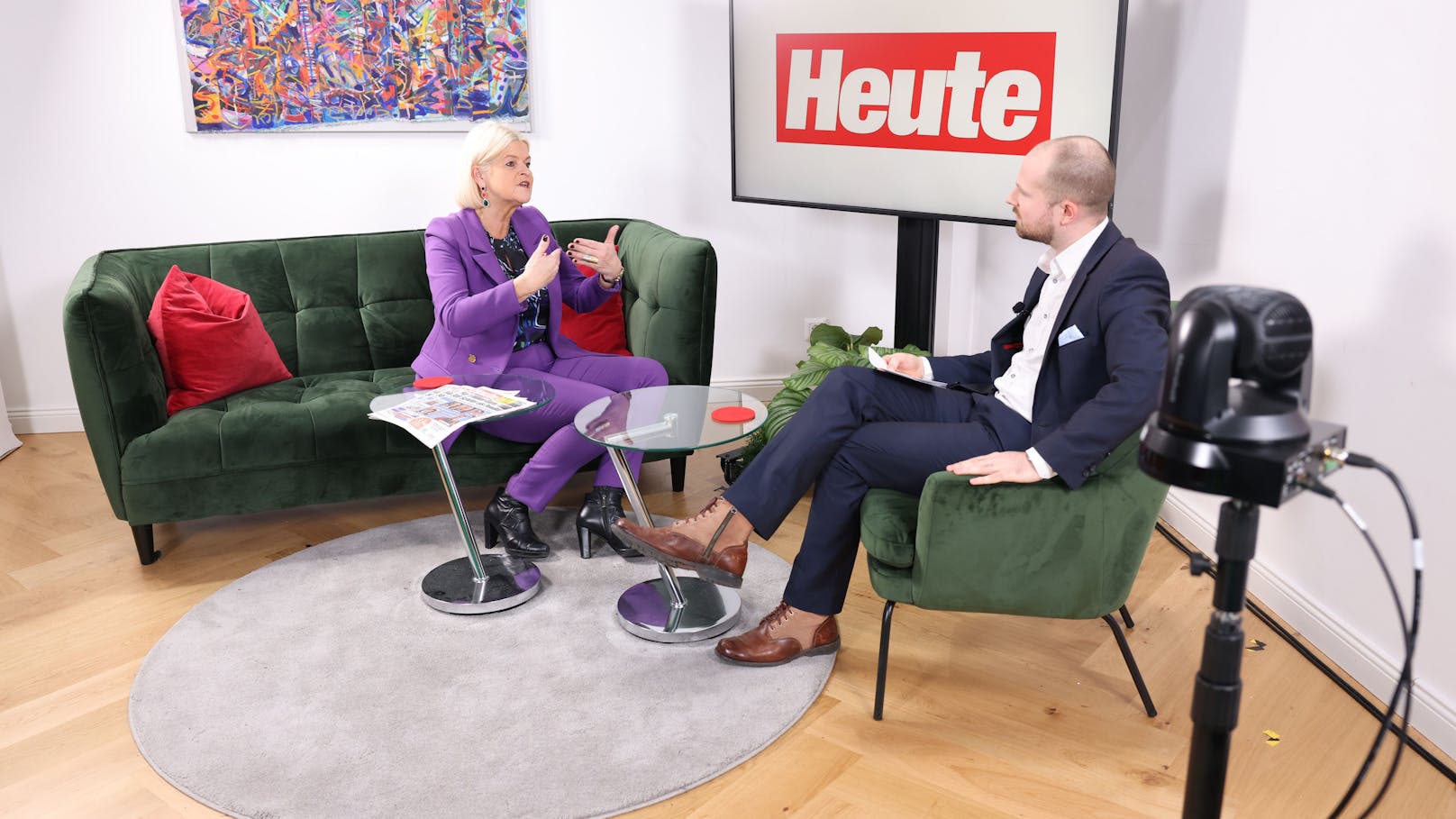 Klaudia Tanner im <em>"Heute"</em>-Gespräch mit Christian Tomsits