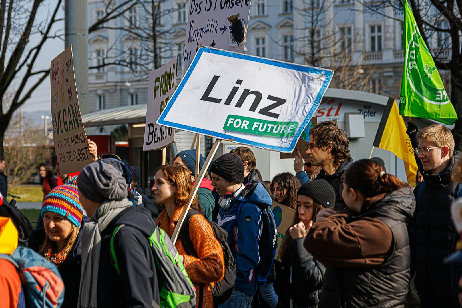 Die jungen Demonstranten fordern mehr Maßnahmen gegen den Klimawandel.