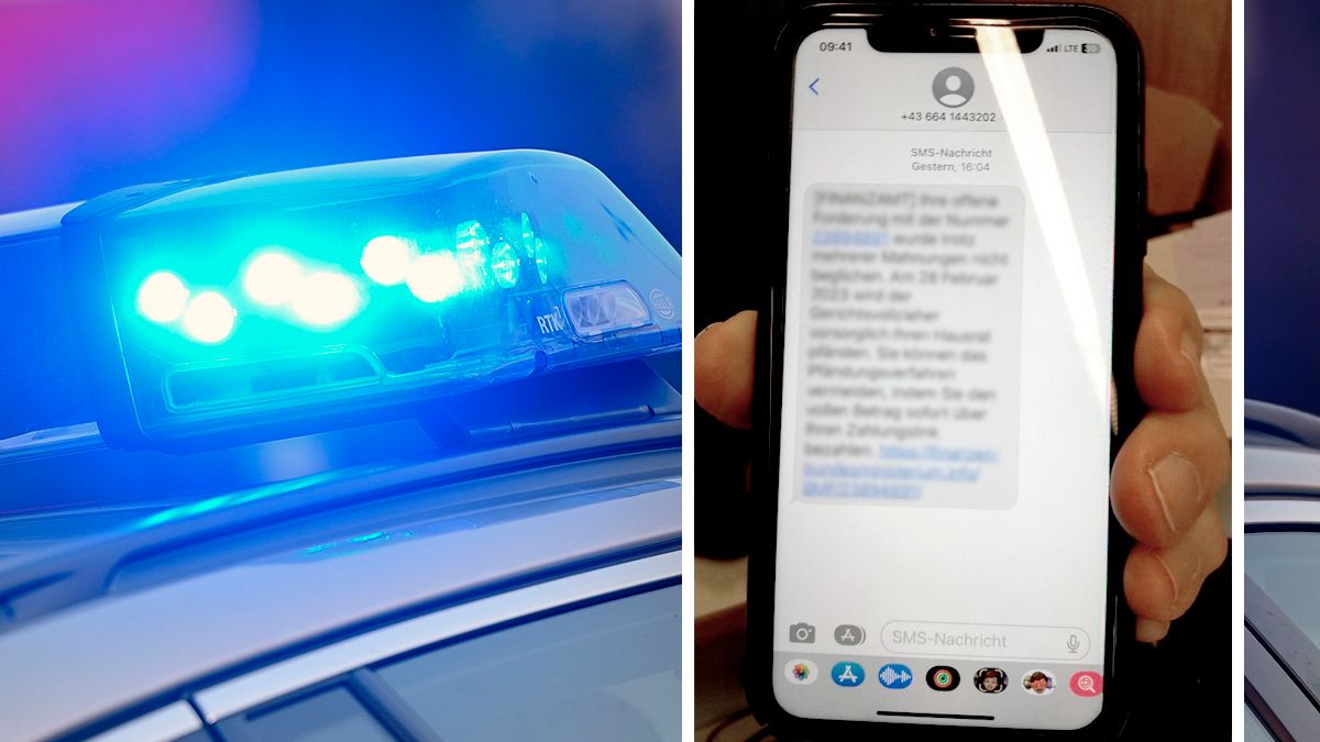 Blaulicht Betrug Finanzamt-Nachricht