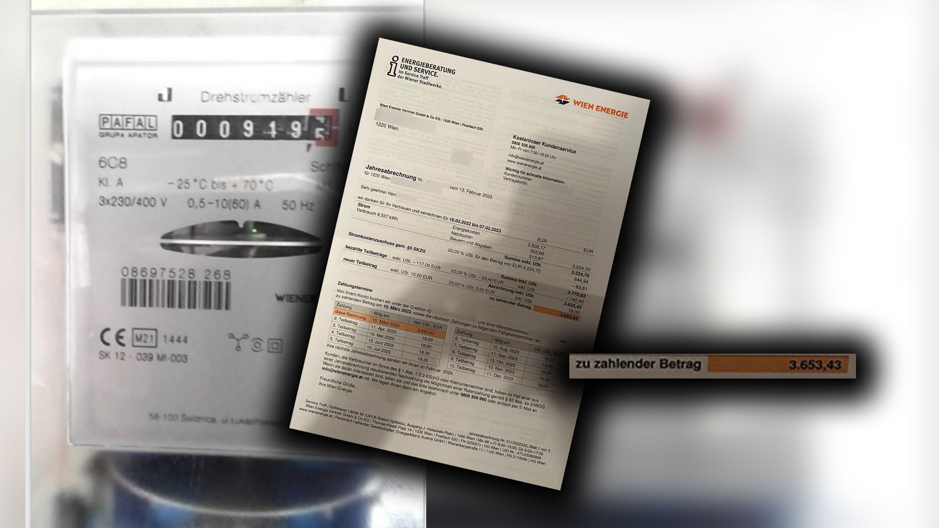 Weil eine Kommazahl übersehen wurde, bekam der Wiener einen ordentlichen Preisschock. 