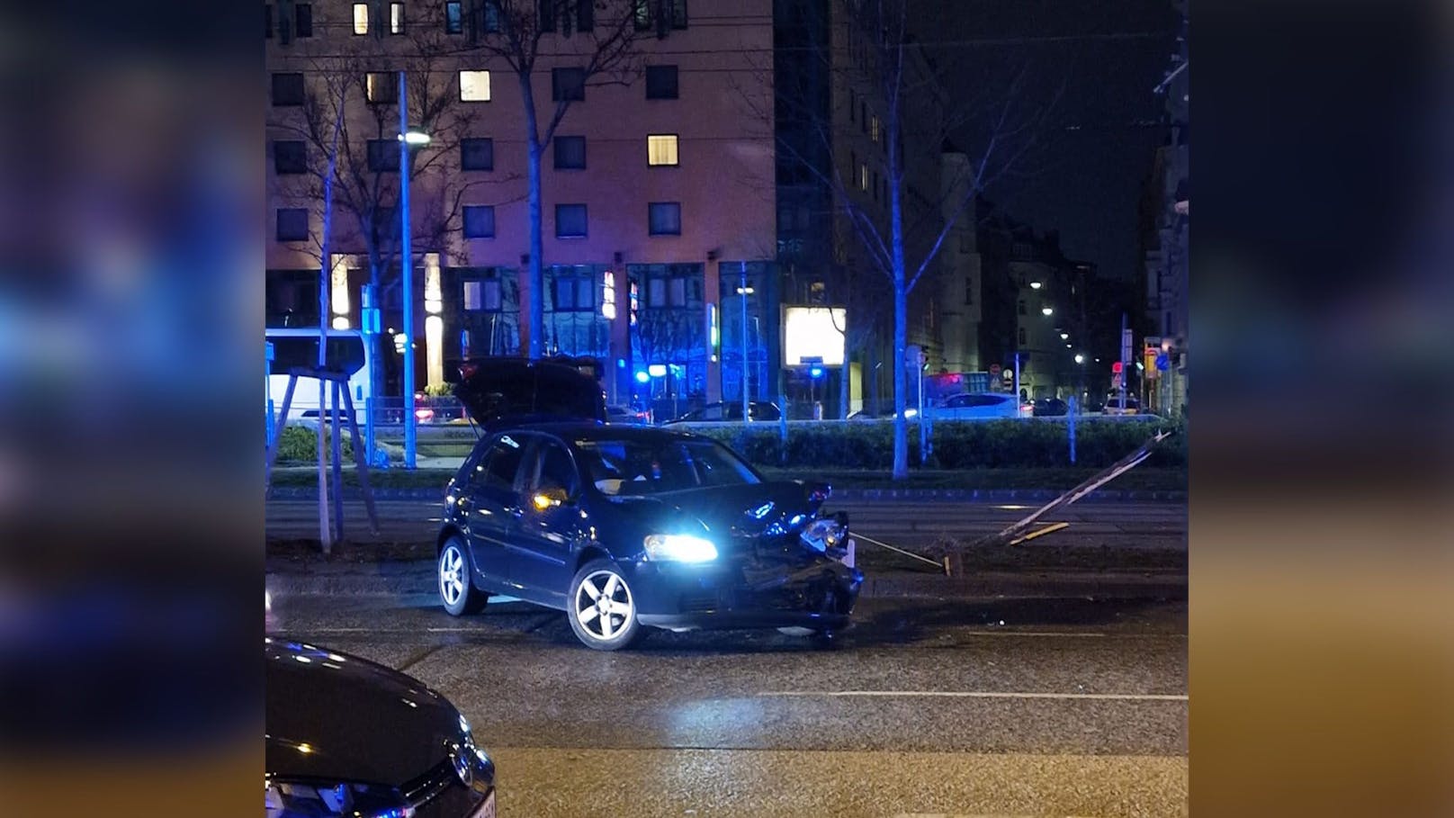 Ein heftiger Autounfall ereignete sich am Wiener Gürtel.