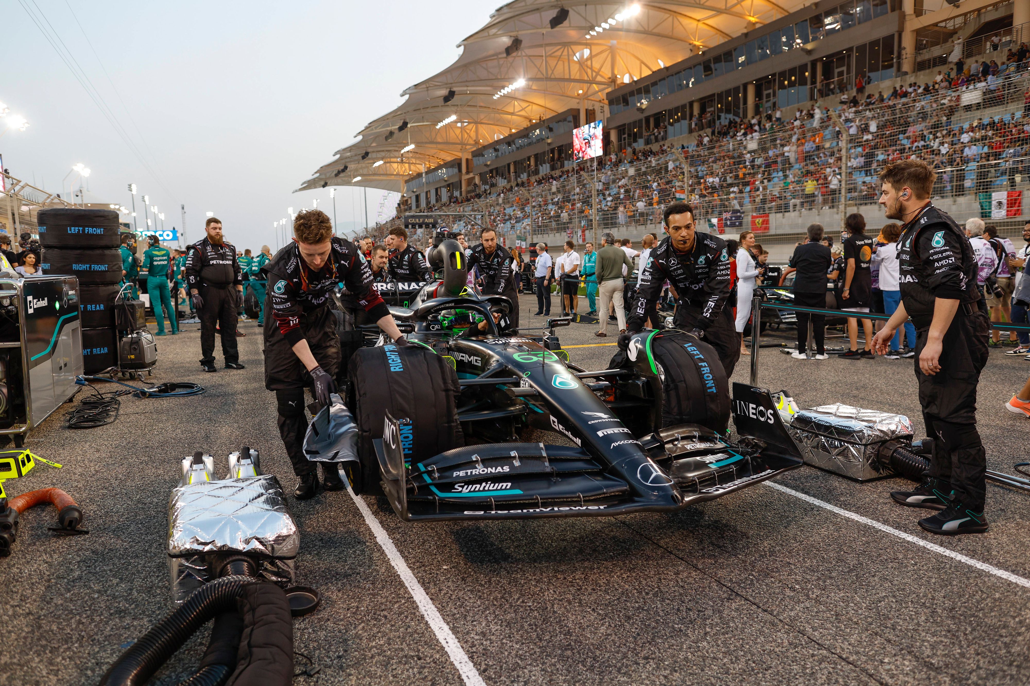 63 George Russell GBR, Mercedes-AMG Petronas F1 Team, F1 Grand Prix of Bahrain at Bahrain International Circuit on March 5, 2023 in Sakhir, Bahrain. Photo by HOCH ZWEI Sakhir Bahrain *** 63 George Russell GBR, Mercedes AMG Petronas F1 Team , F1 Grand Prix of Bahrain at Bahrain International Circuit on March 5, 2023 in Sakhir, Bahrain Photo by HOCH ZWEI Sakhir Bahrain