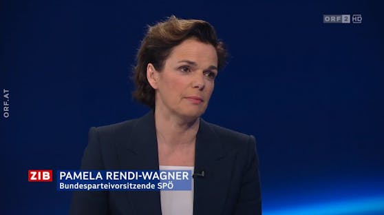 Pamela Rendi-Wagner in der ZIB2 mit Armin Wolf am 6. März 2023 auf ORF2.